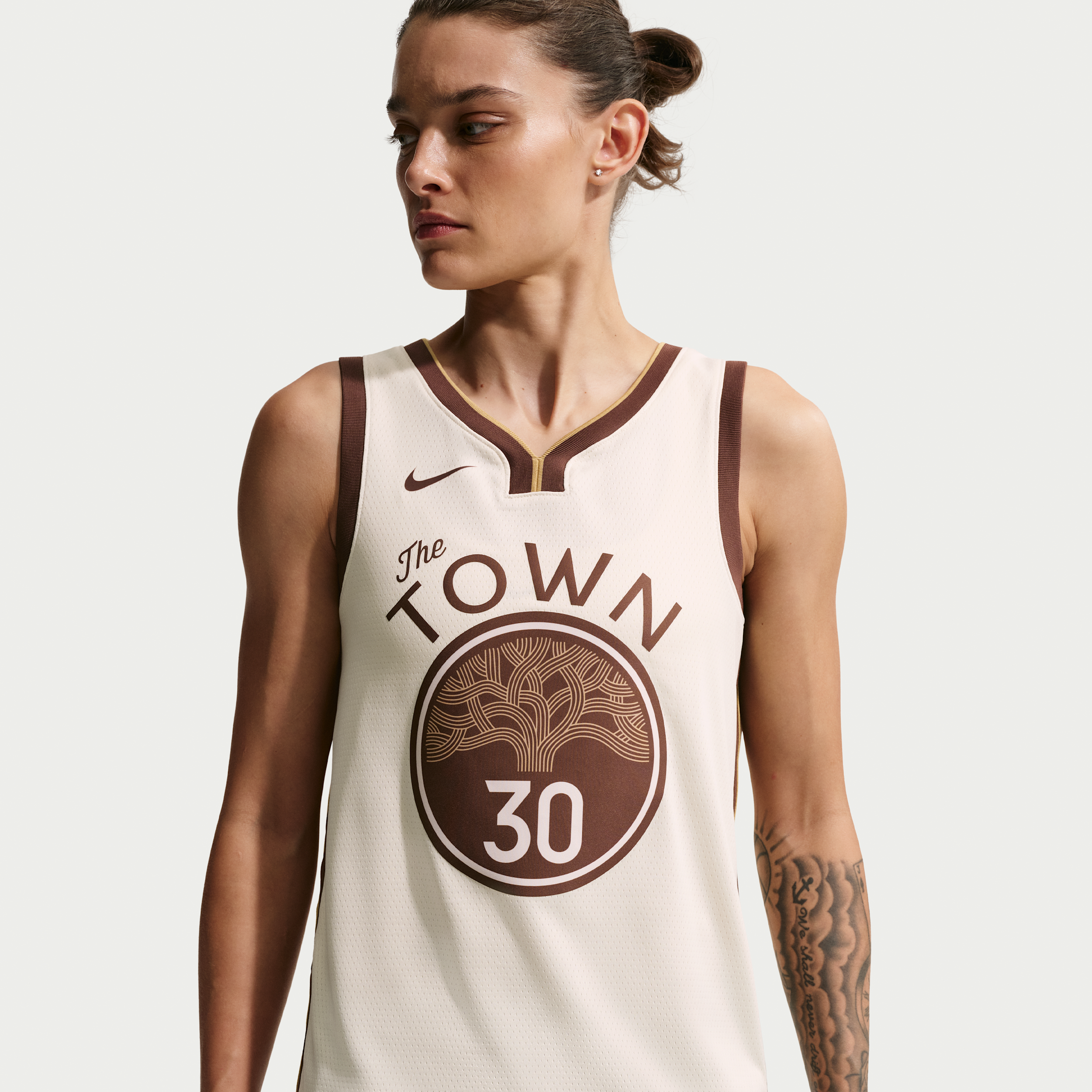 Thumbnail - Stephen Curry Golden State Warriors City Edition Nike NBA Swingman Trikot für Herren - Braun