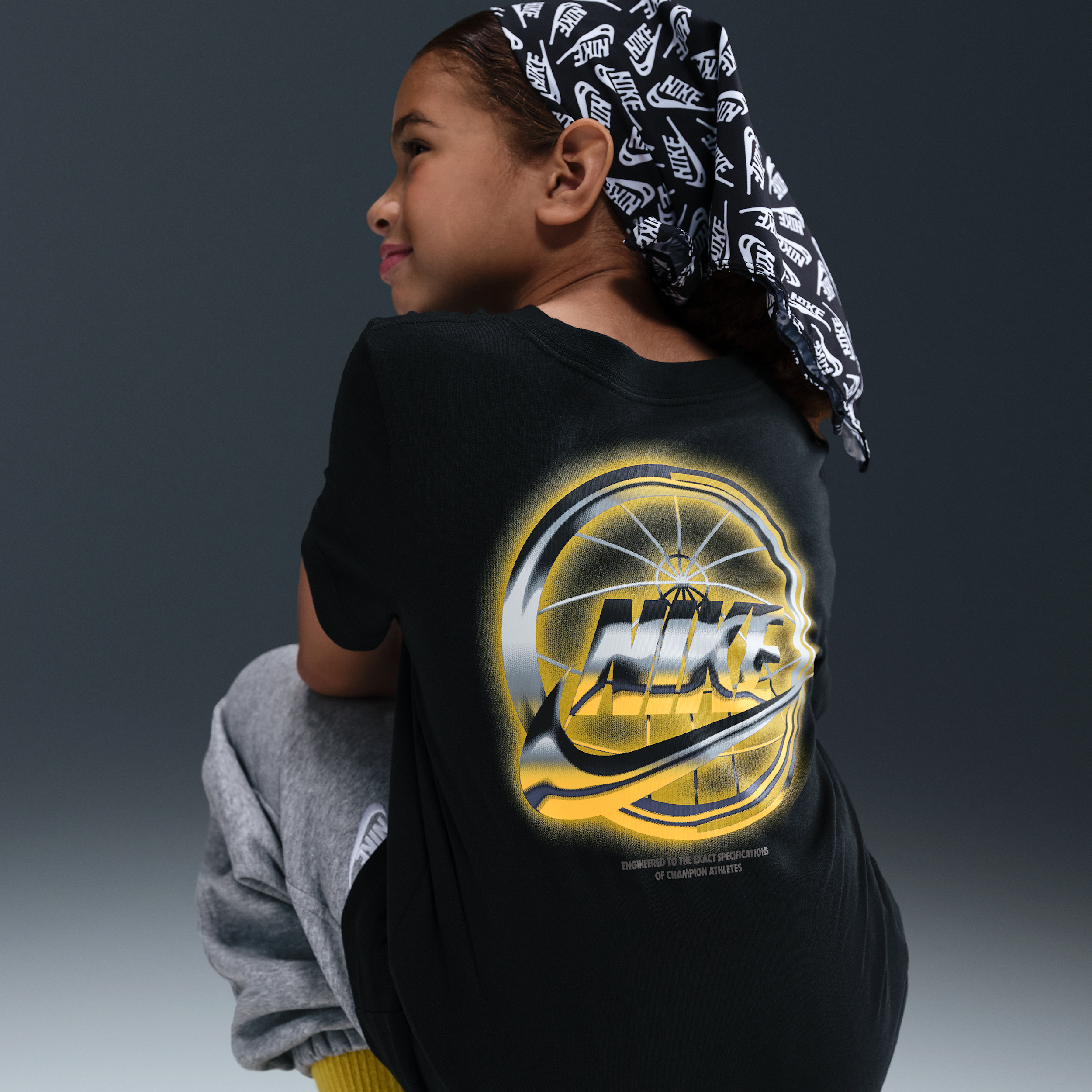 Nike Older Kids T-Shirt - Black - Cotton