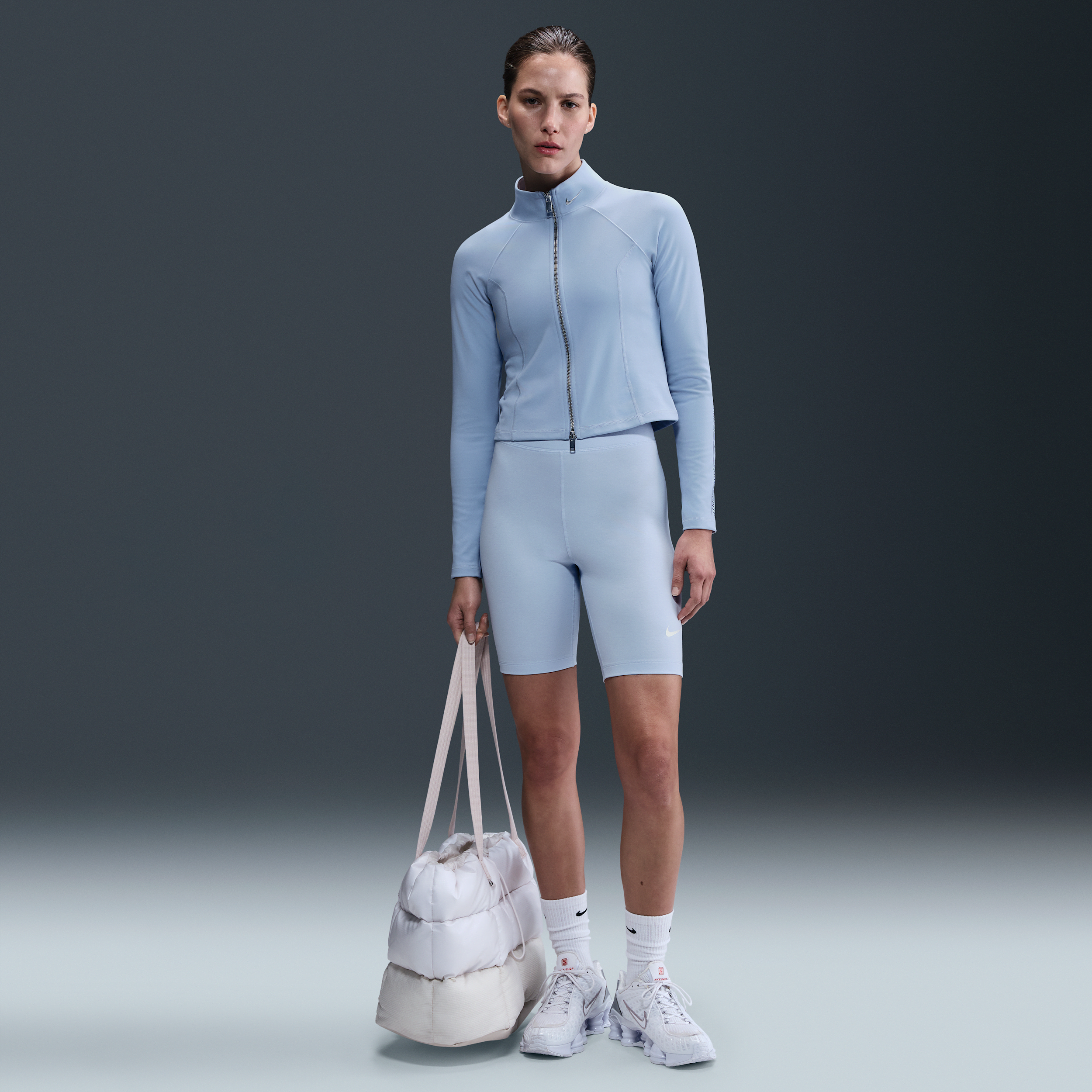 Cycliste taille haute Nike Sportswear Classic 20 cm pour femme - Bleu
