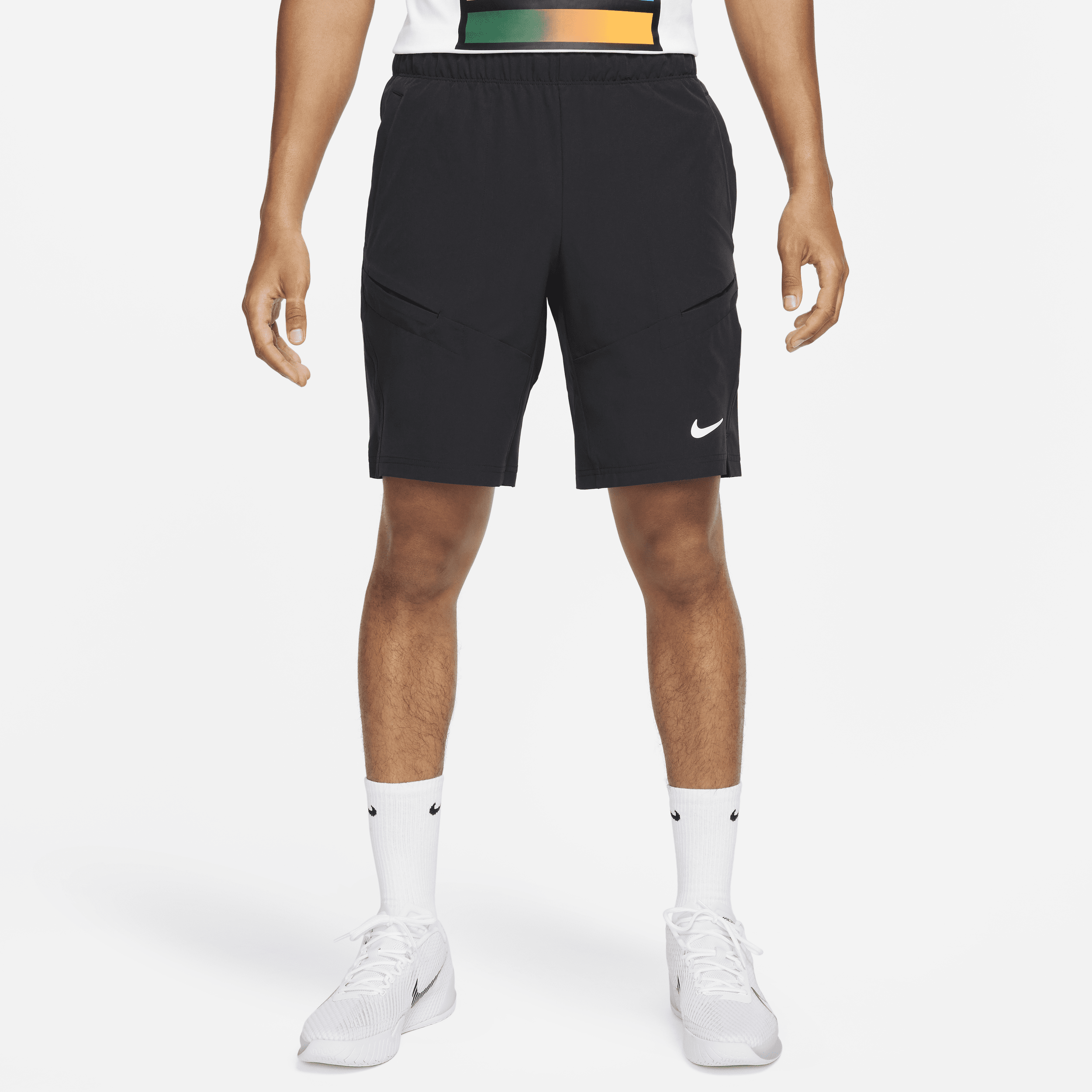 Nike Court Advantage tennisshorts van 23 cm voor heren Zwart