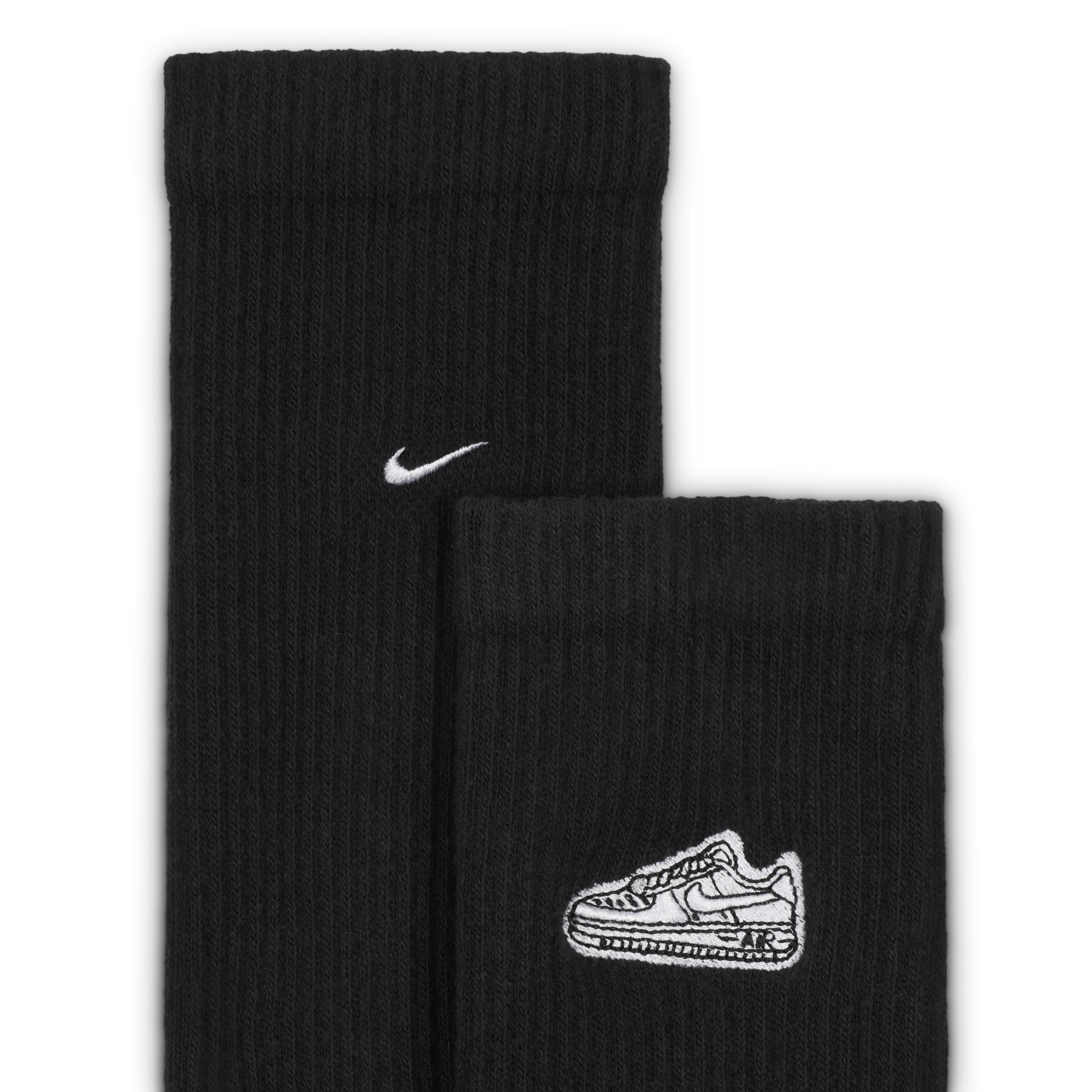 Chaussettes mi-mollet épaisses Nike Everyday Plus (1 paire) - Noir