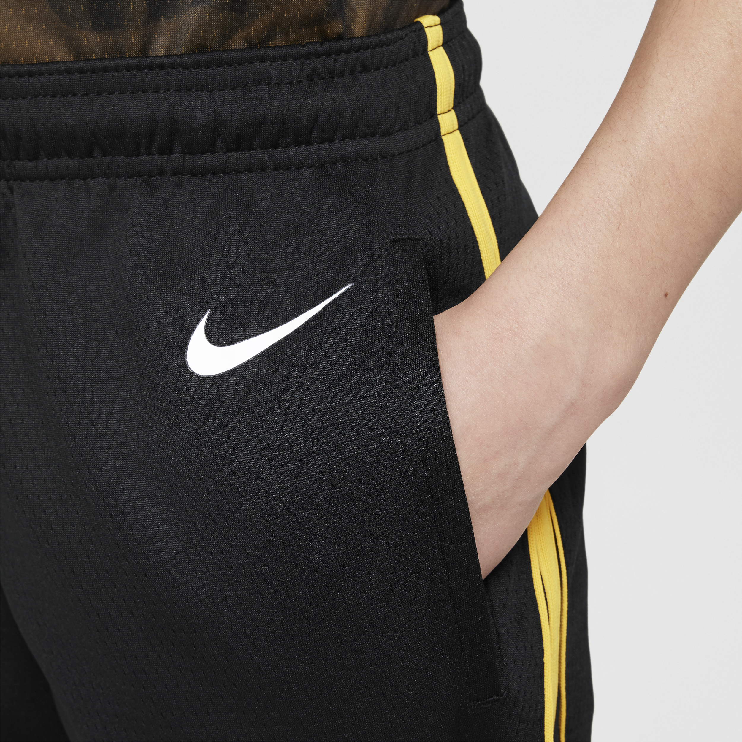 Nike Golden State Warriors Swingman NBA-shorts met Dri-FIT voor kids Zwart