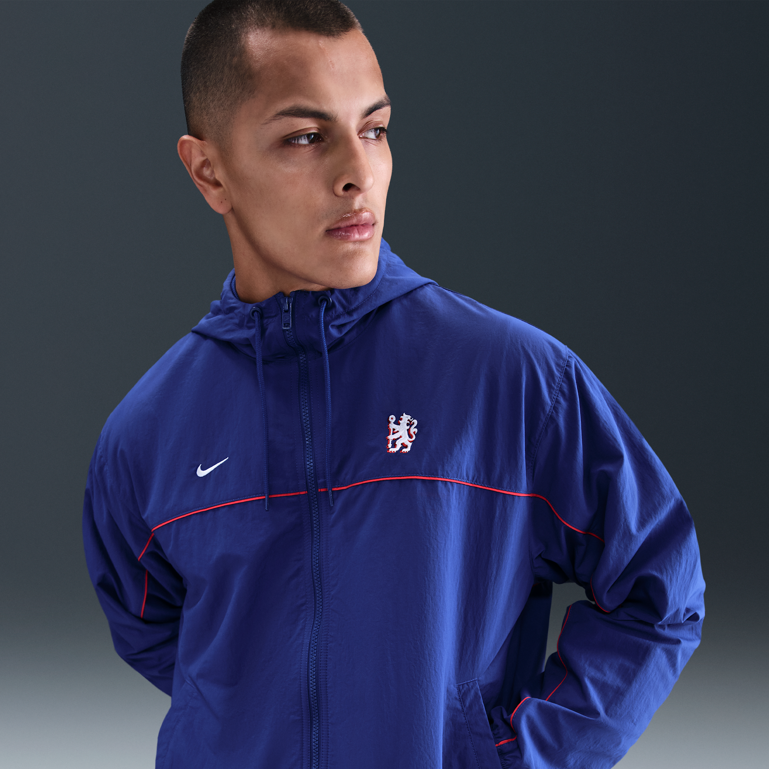 Nike Chelsea FC Club  voetbaljack met capuchon voor heren - Blauw