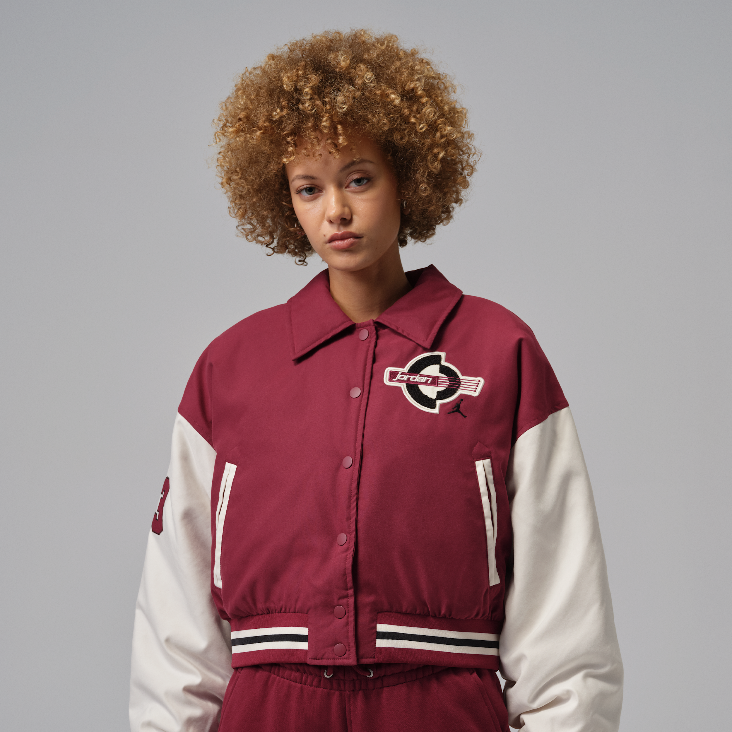 Giacca stile college Therma-FIT Jordan Brooklyn – Donna - Rosso