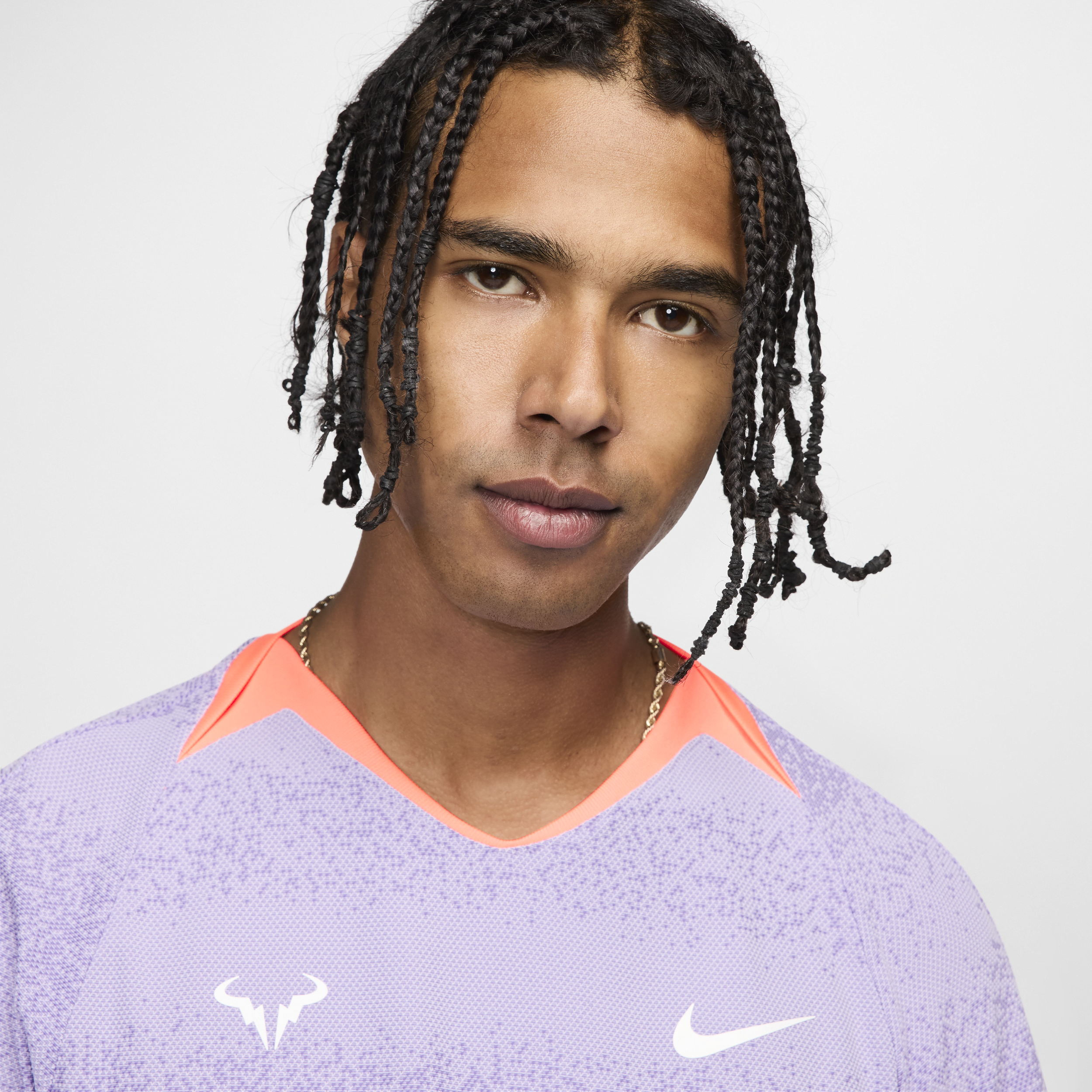 Nike Rafa Dri-FIT ADV tennistop met korte mouwen voor heren Paars