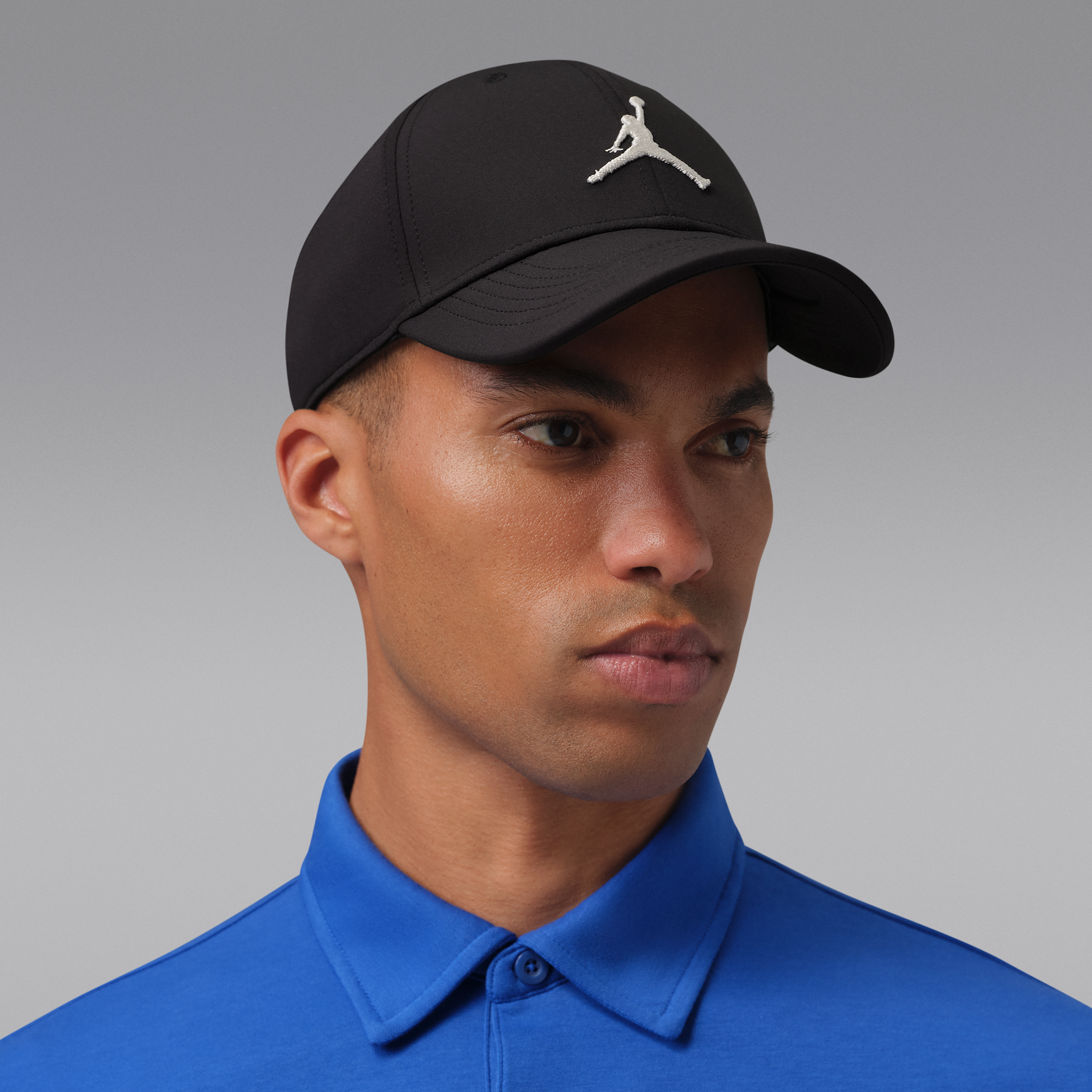 Thumbnail - Jordan Club strukturierte Dri-FIT-Golfcap - Schwarz