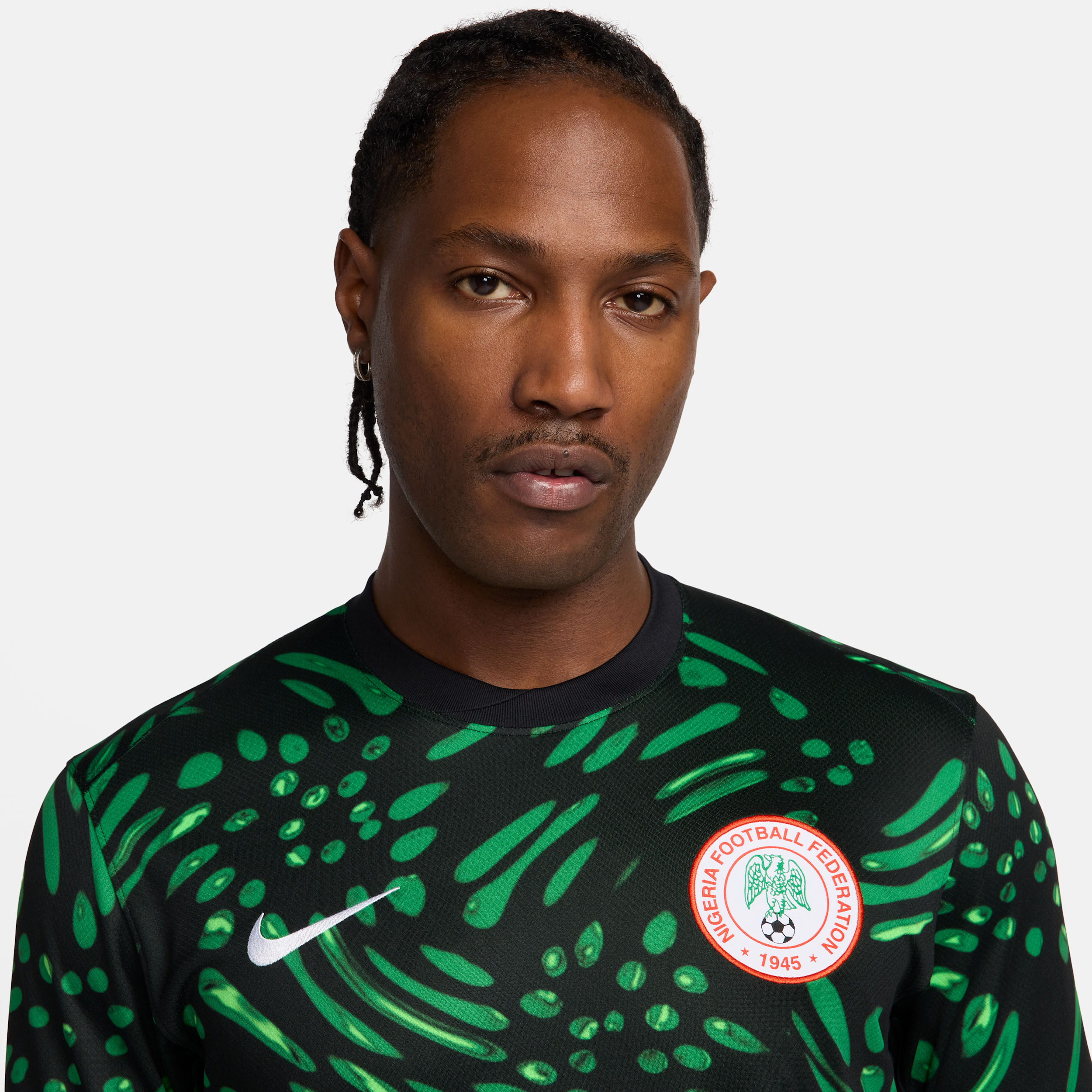 Thumbnail - Nigeria 2024 Stadium Away Nike Replika Fußballtrikot mit Dri-FIT-Technologie für Herren - Schwarz