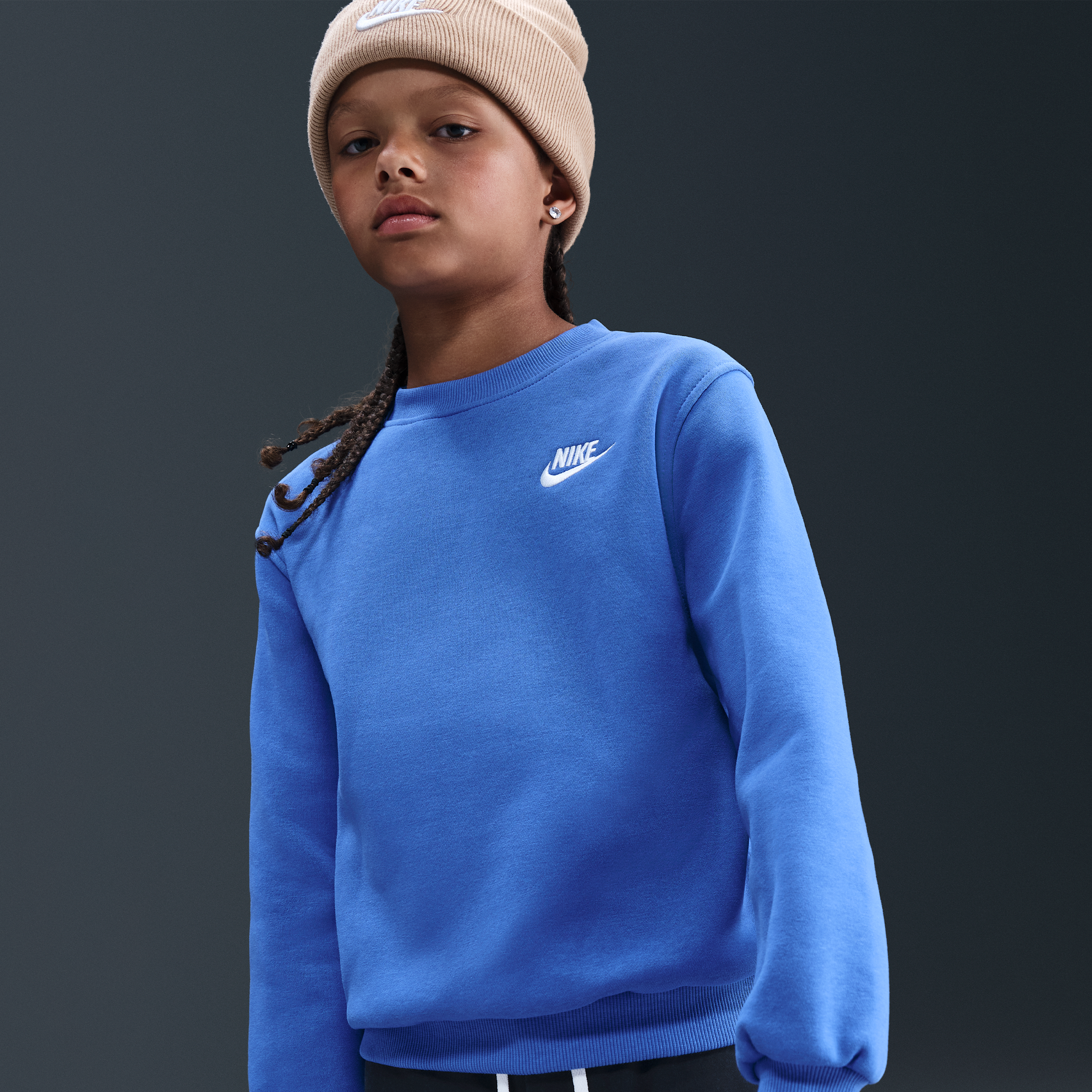 Thumbnail - Nike Sportswear Club Fleece Sweatshirt für ältere Kinder - Blau