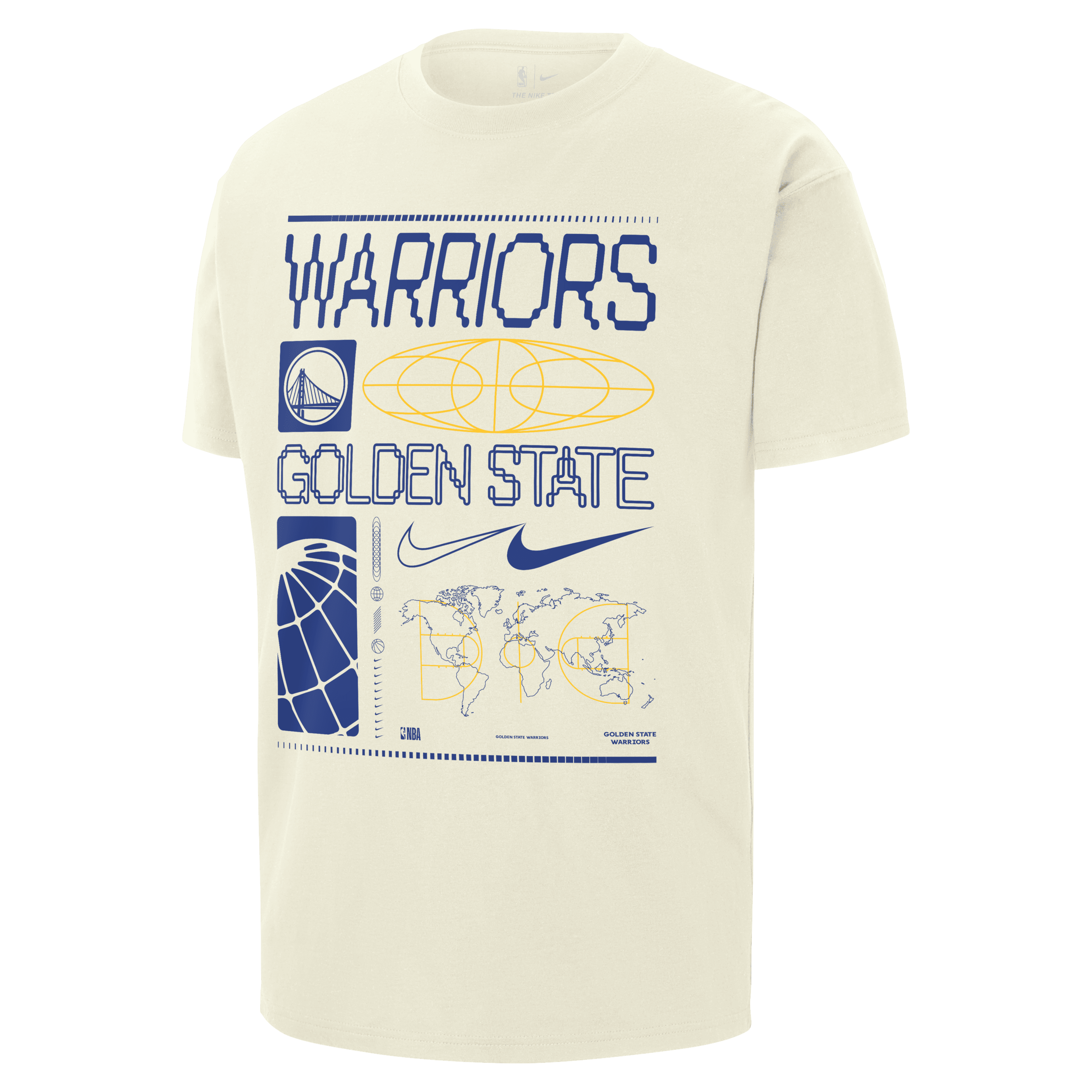 Nike Golden State Warriors Max90 NBA T-shirt voor heren Wit