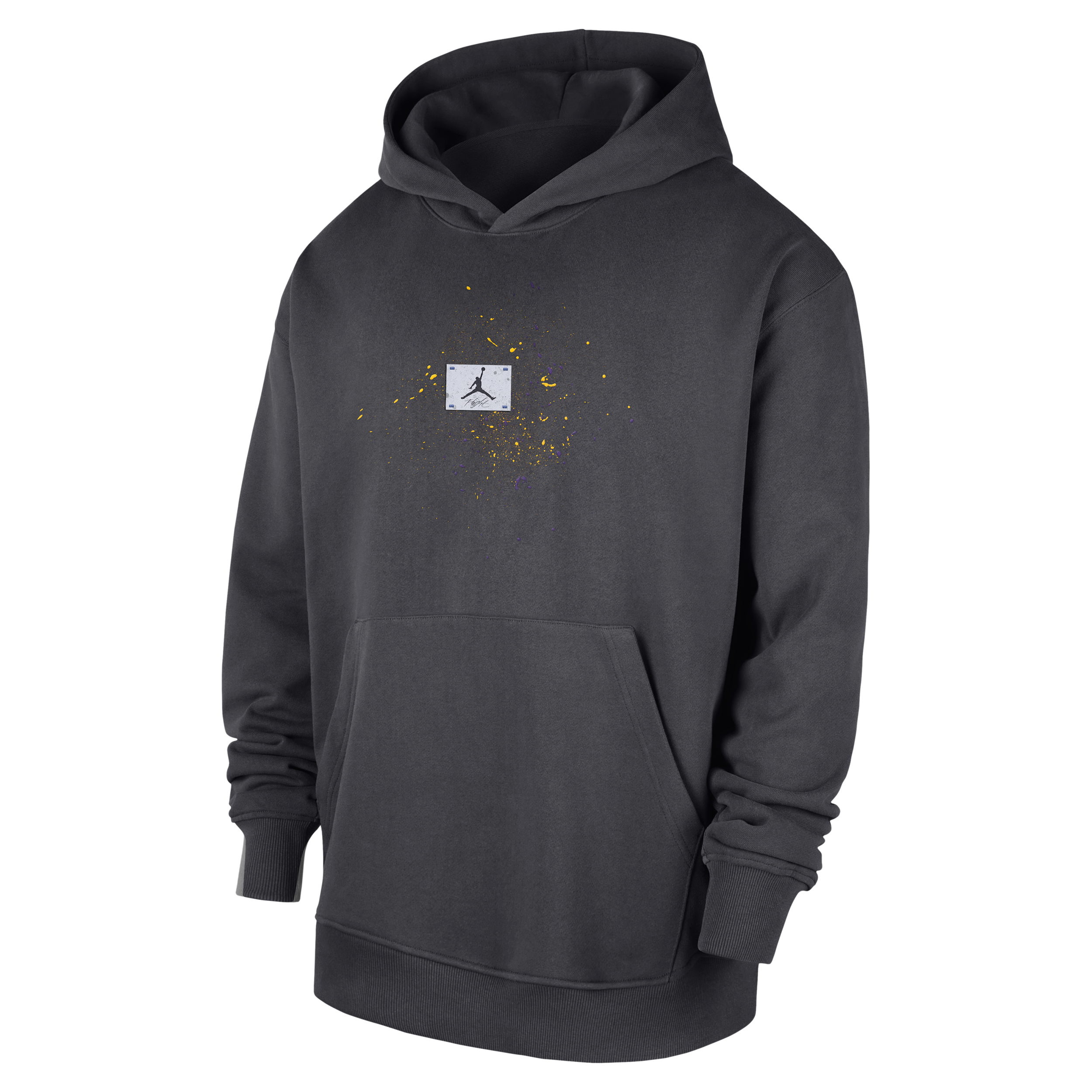 Felpa pullover in fleece con cappuccio Los Angeles Lakers Jordan Basketball Flight – Uomo - Grigio