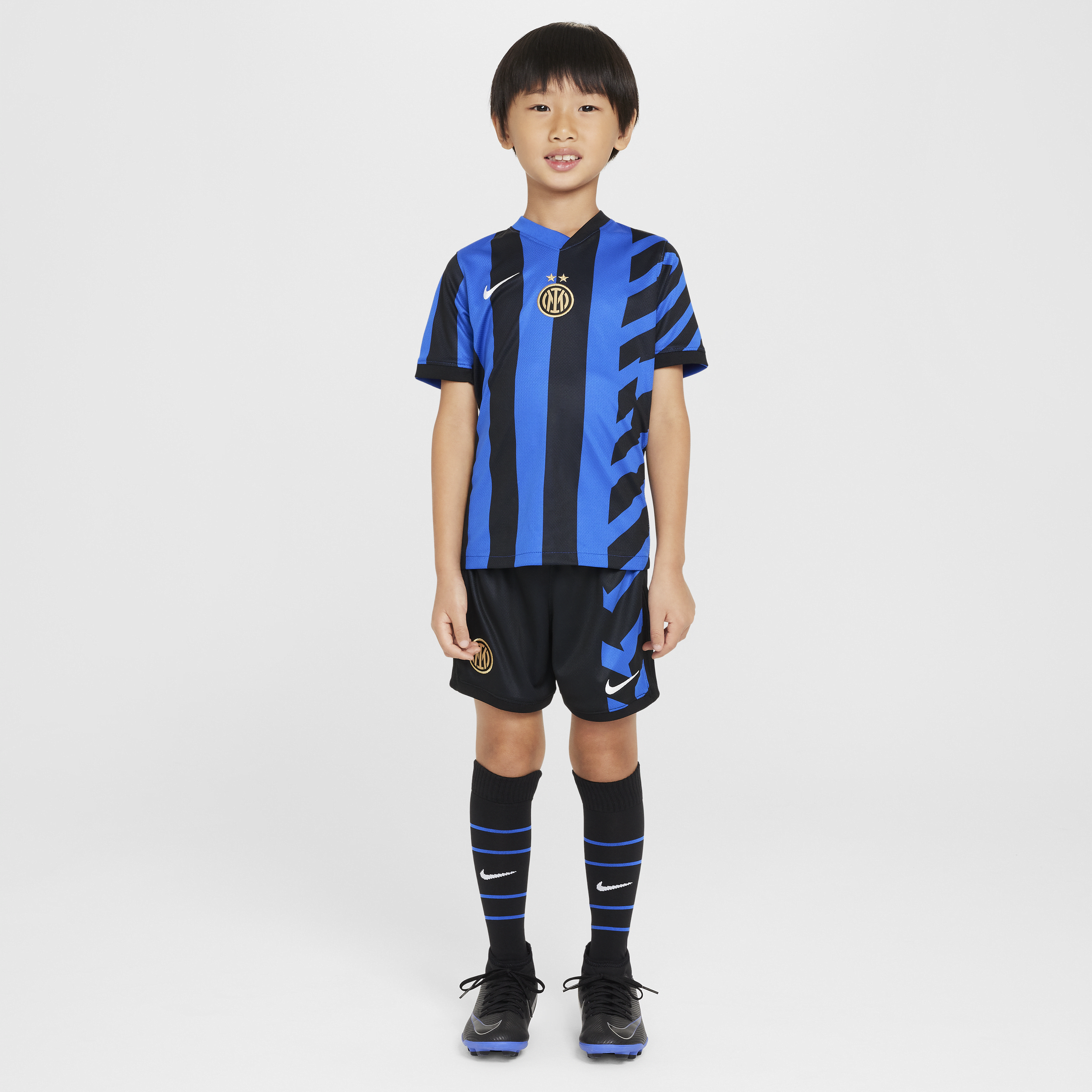 Ensemble 3 pièces replica Nike Football Inter Milan 2024/25 Stadium Domicile pour enfant - Bleu