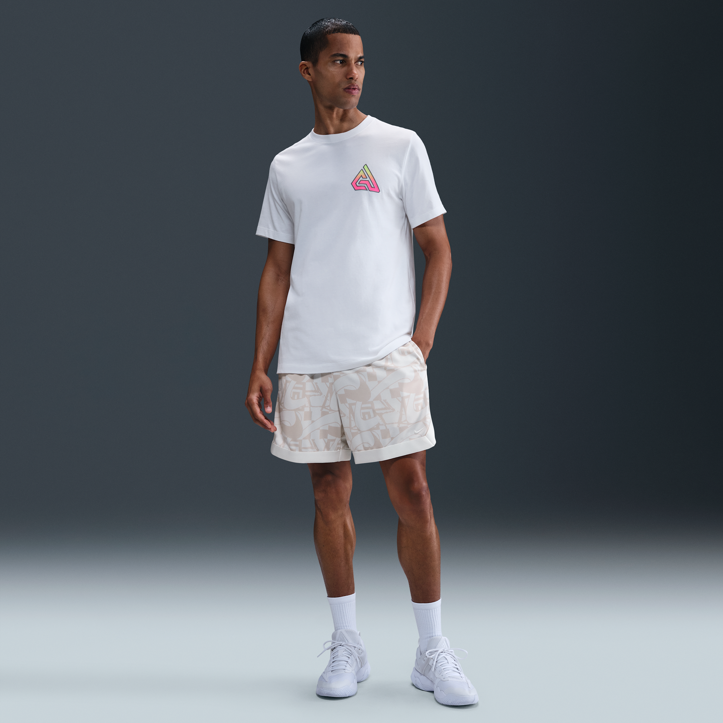 Nike Giannis DNA Mens Dri-FIT 15cm (approx.) Basketball Shorts - White - Polyester