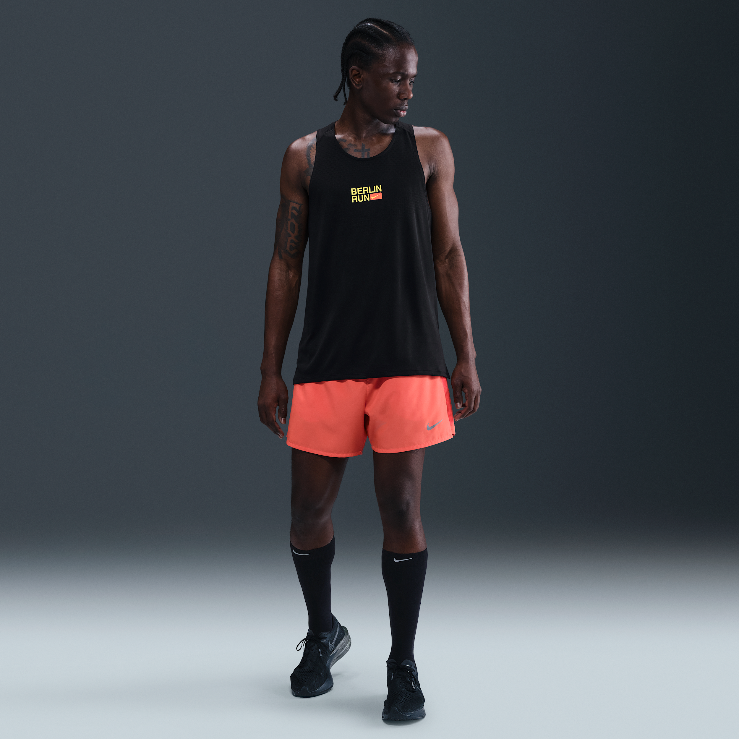 Nike Stride Dri-FIT ADV hardlooptanktop voor heren Zwart