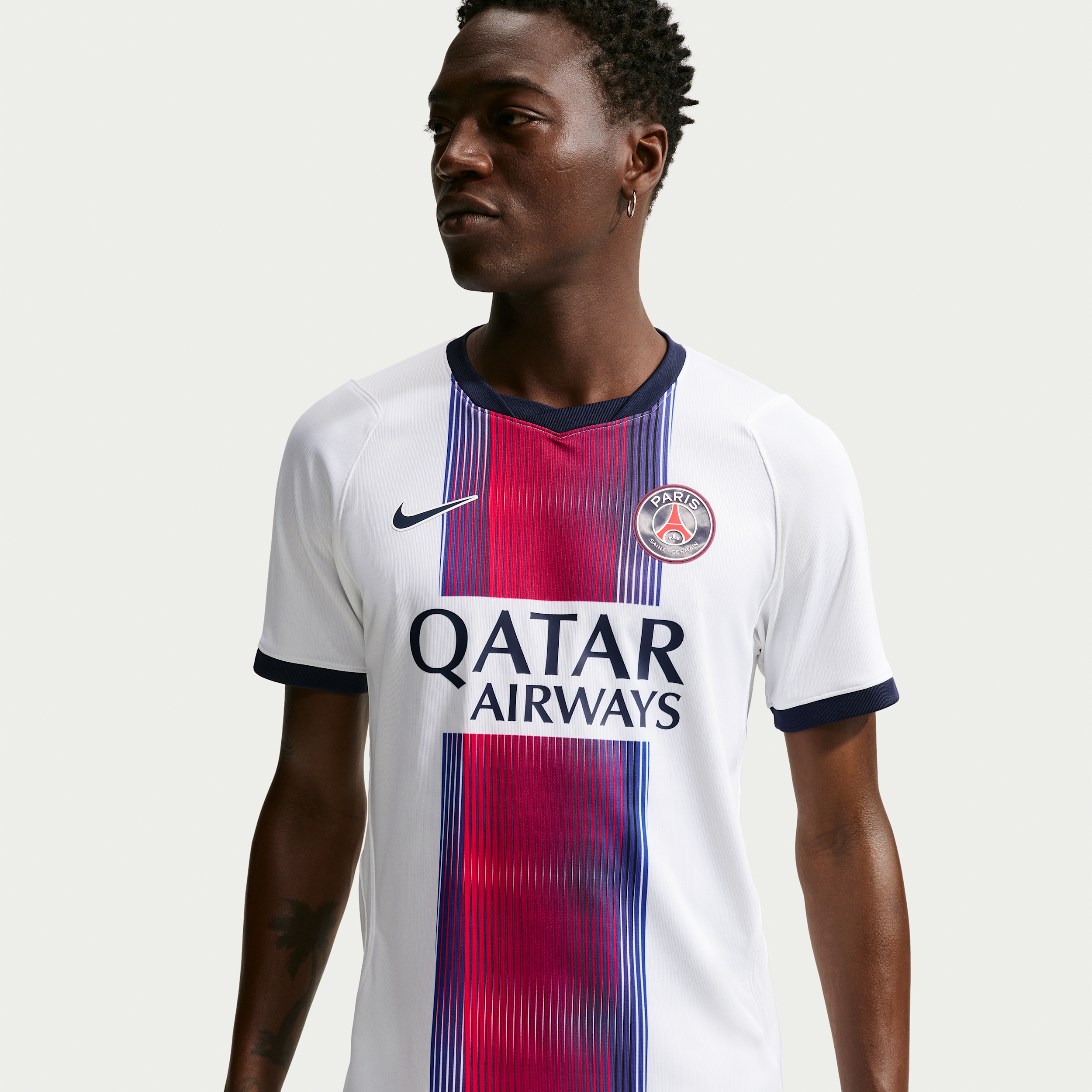 Paris Saint-Germain 2026/27 Stadium Away Nike Dri-FIT Replica-fodboldtrøje til mænd - hvid