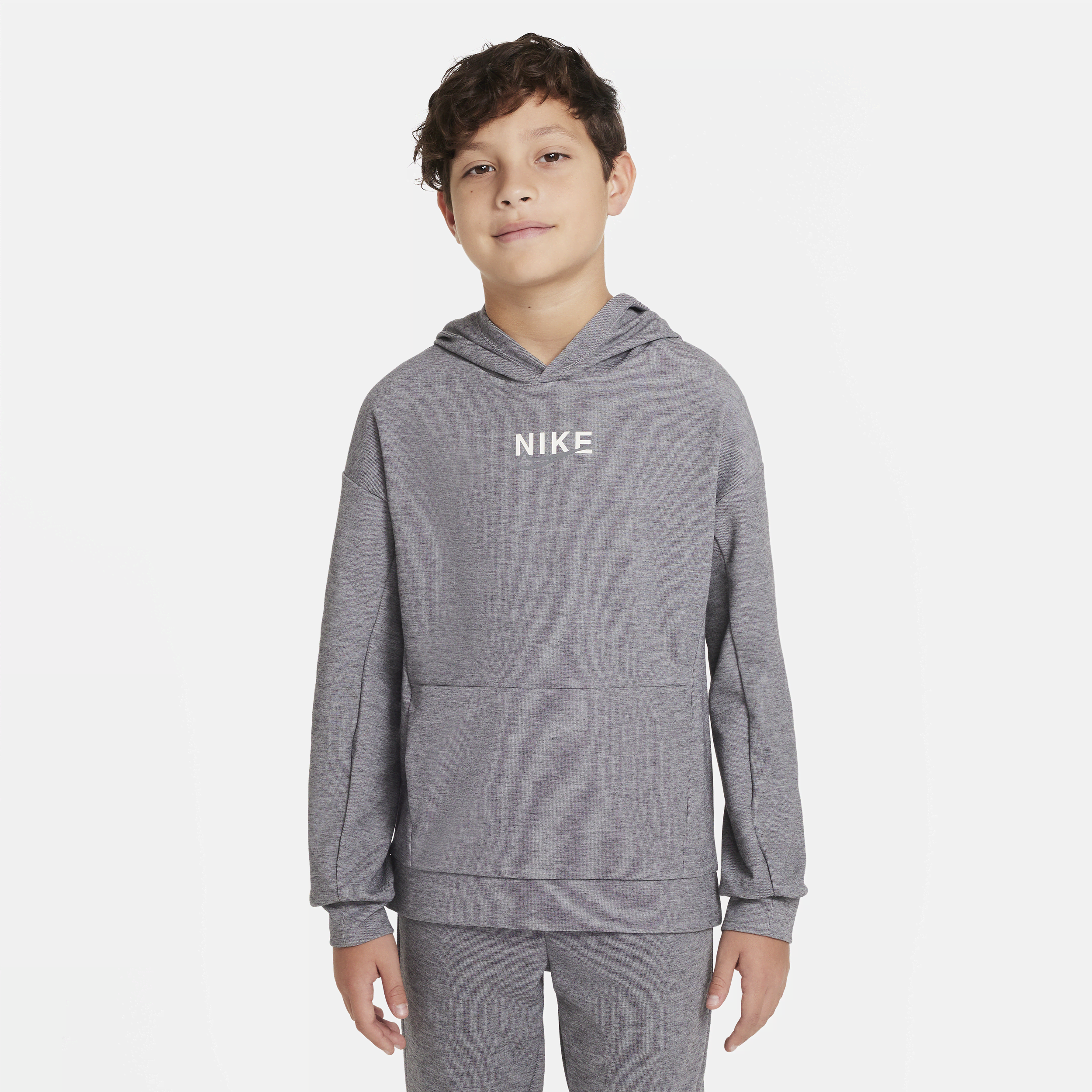 Bluza treningowa z kapturem dla dużych dzieci (chłopców) Nike Dri-FIT Performance Select - Czerń