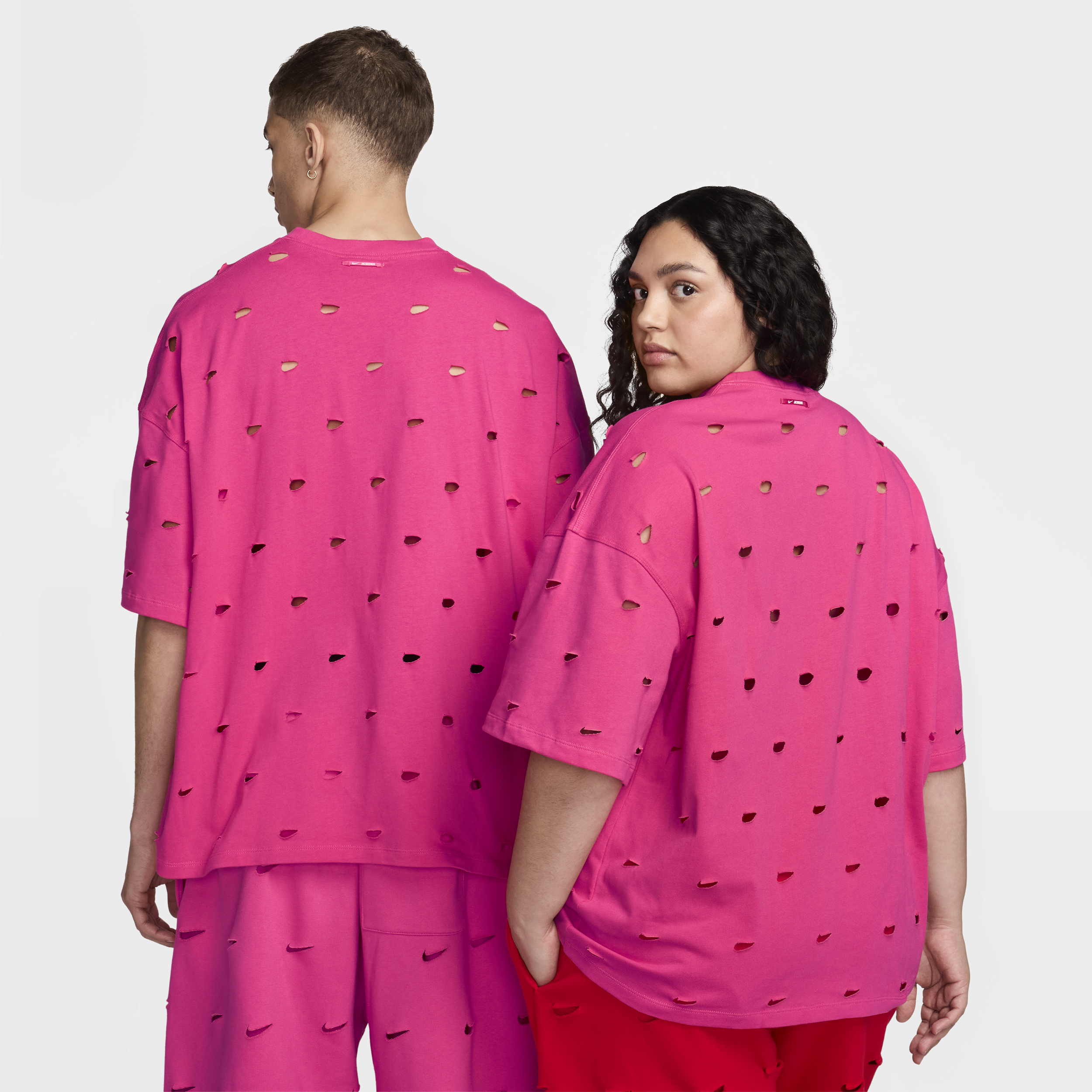 Nike x Jacquemus Swoosh T-shirt Roze