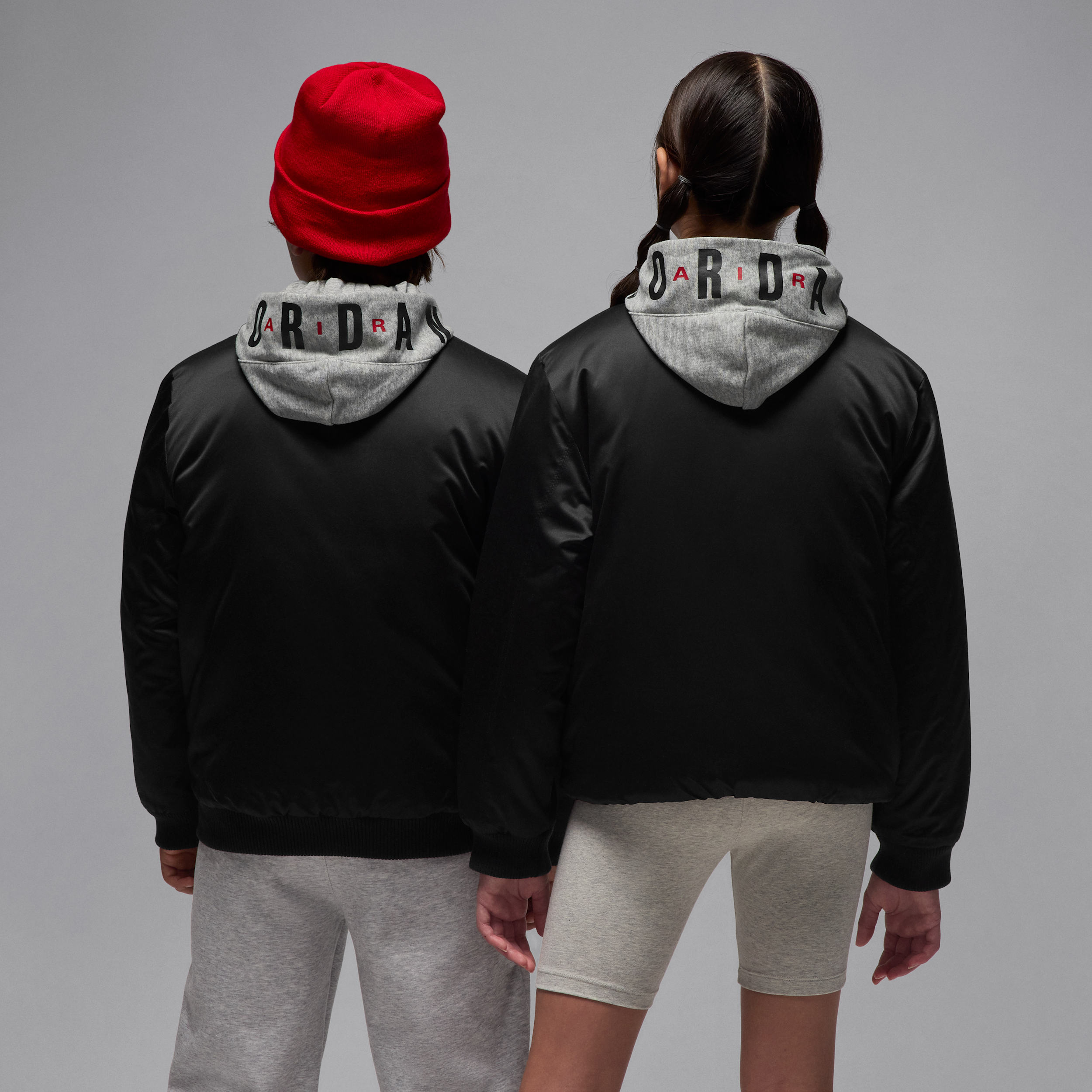 Thumbnail - Jordan Bomberjacke mit Kapuze und großem Logo (ältere Kinder) - Schwarz