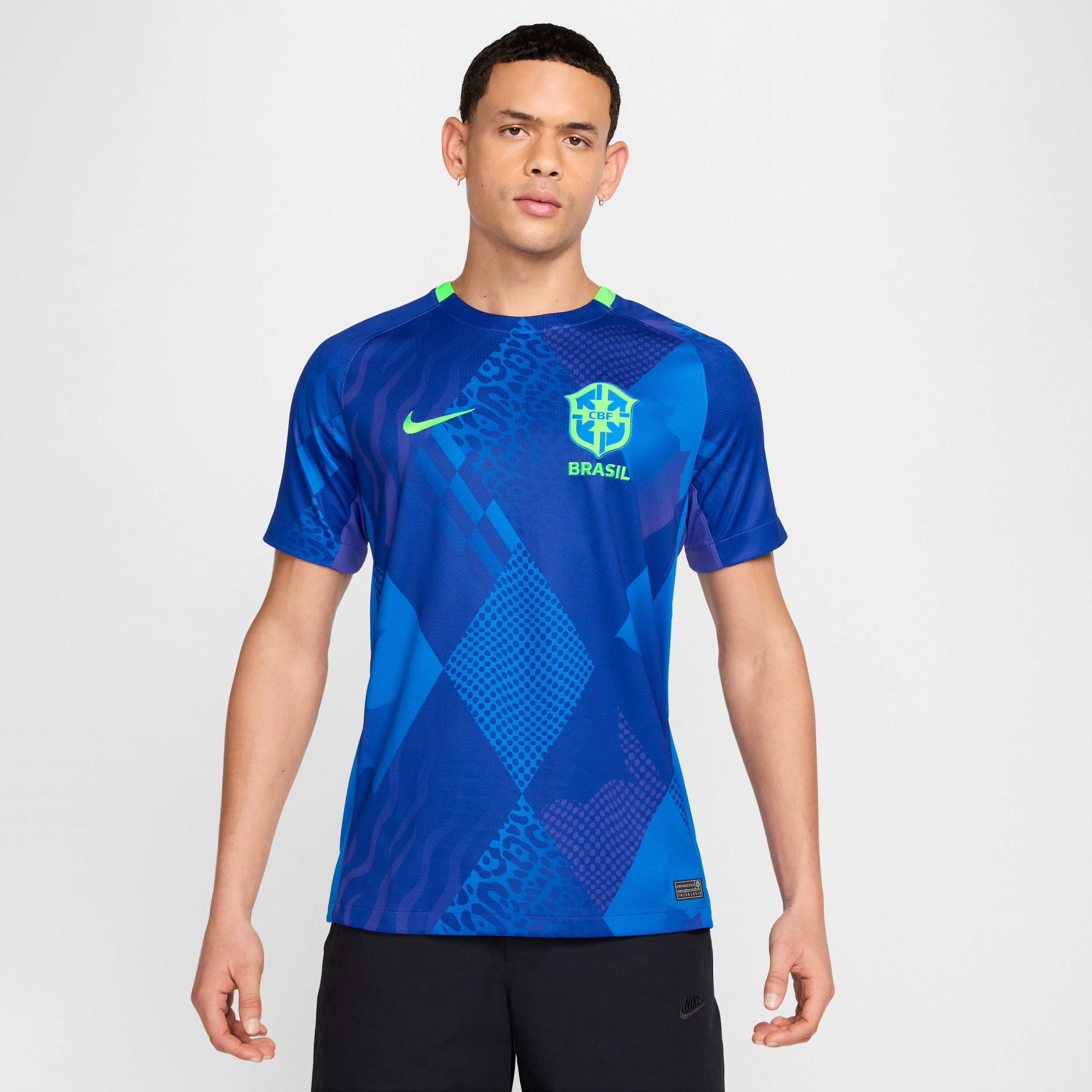 Brazil 2025 Stadium Away (Women's Team) Men's Nike Dri-FIT Football Replica Shirt - Blue - Polyester