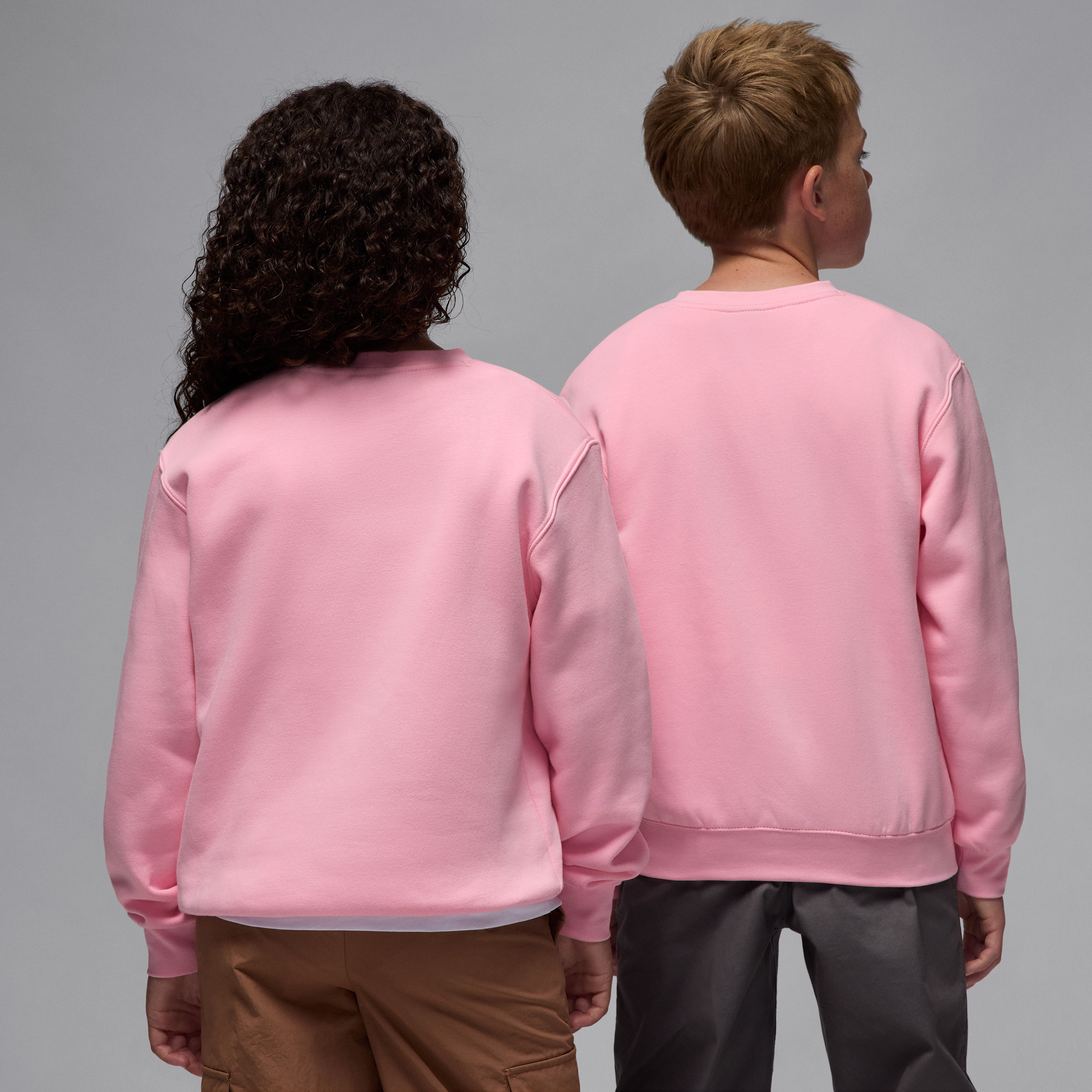 Thumbnail - Jordan Brooklyn Fleece Rundhalsshirt (ältere Kinder) - Pink