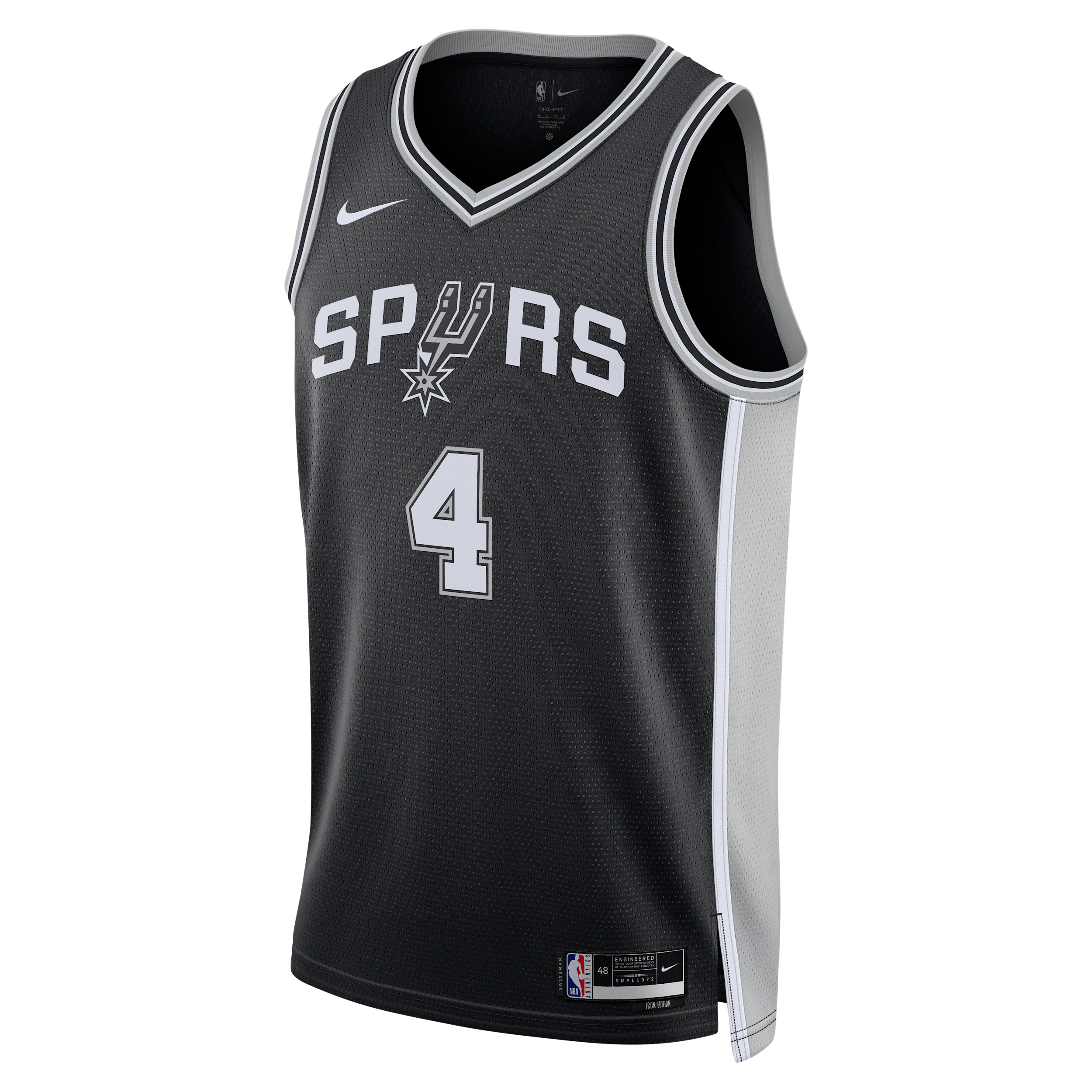 San Antonio Spurs Icon Edition Men's Nike Dri-FIT NBA Swingman Jersey - Black