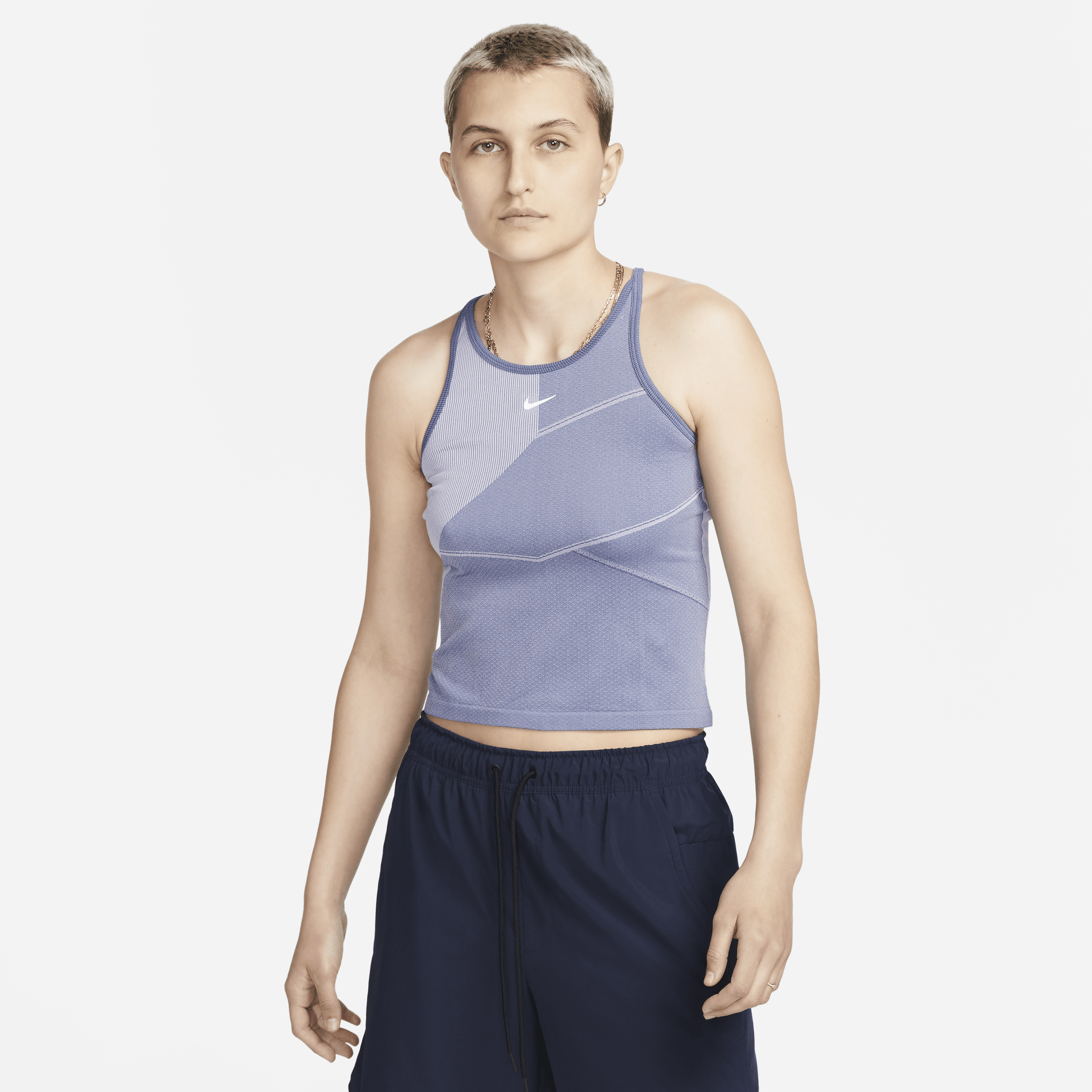 Nike Dri-FIT ADV Aura Aansluitende trainingstanktop voor dames Blauw female XL