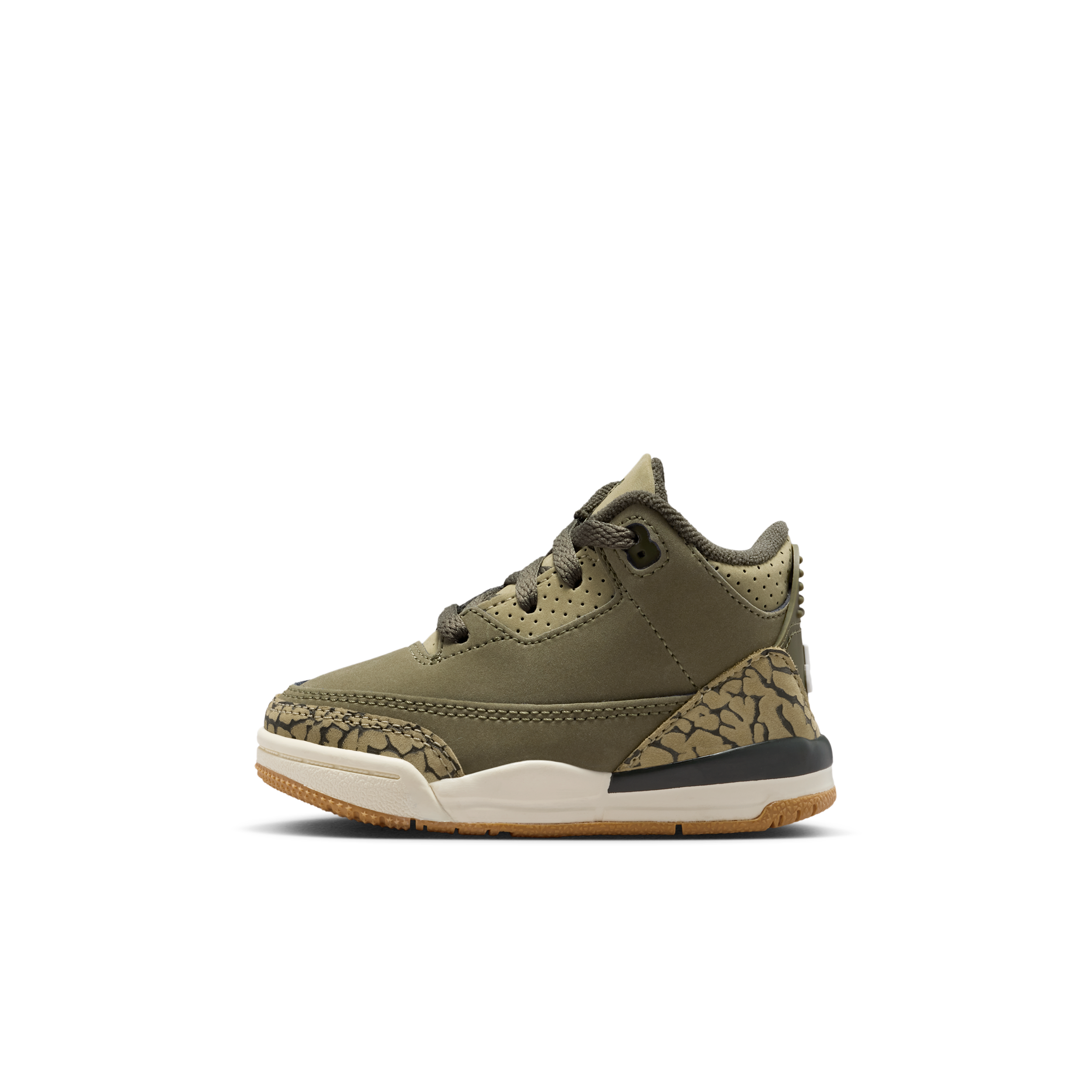 Nike Jordan 3 Retro Medium Olive Baby/Toddler Shoes - Green