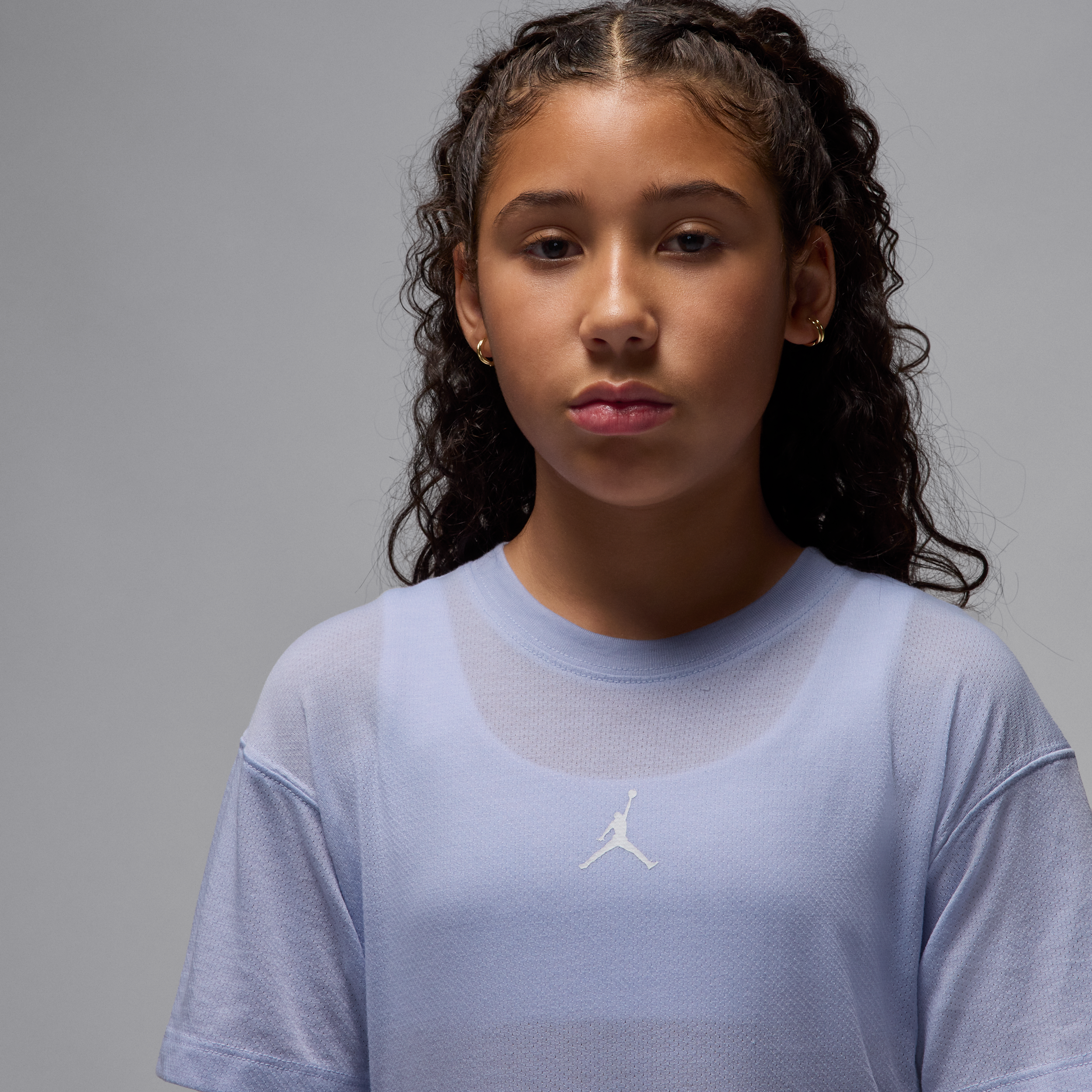 Thumbnail - Jordan Sport Dri-FIT Diamond Kurzarm-Oberteil (ältere Kinder) - Grau