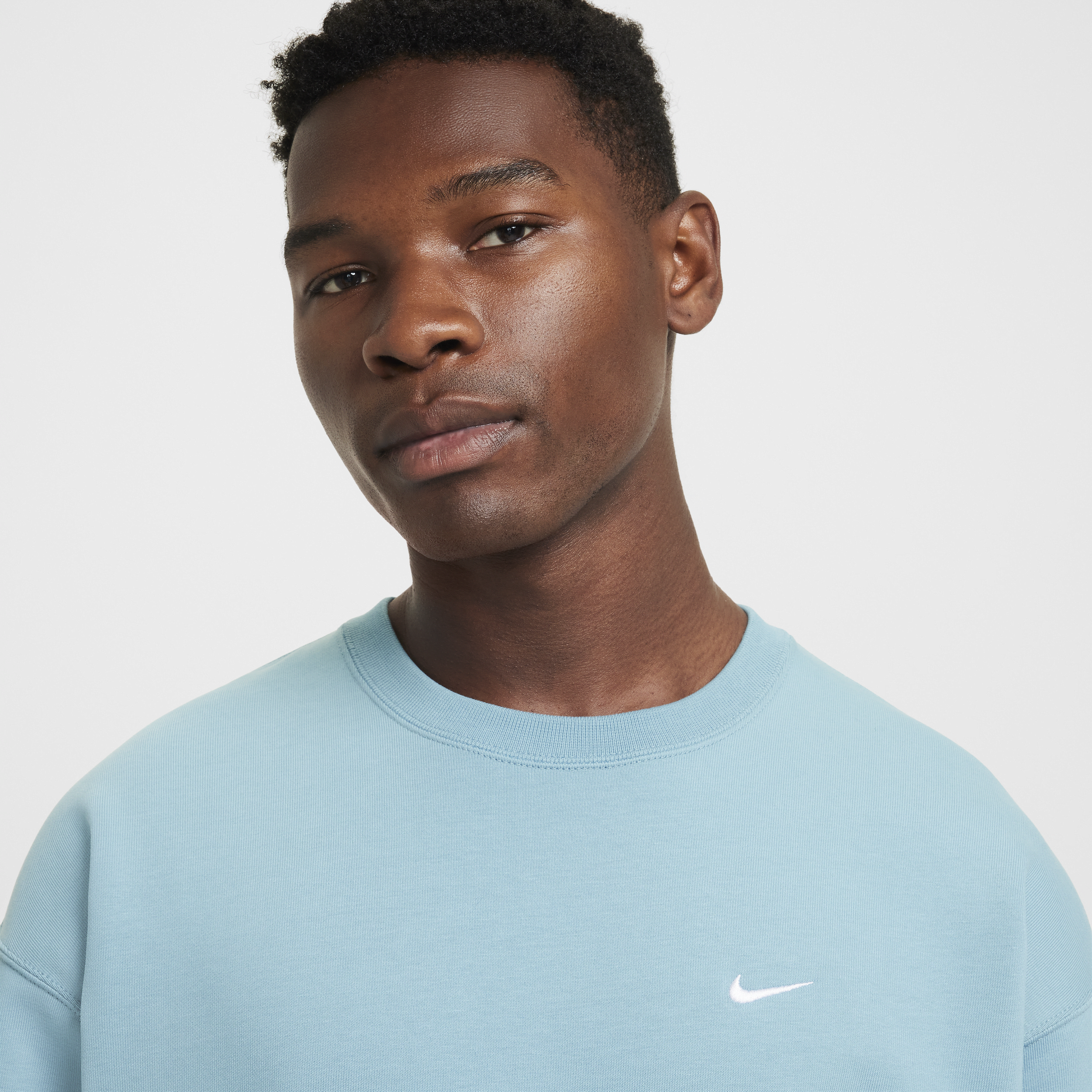 Haut en tissu Fleece Nike Solo Swoosh pour Homme - Bleu