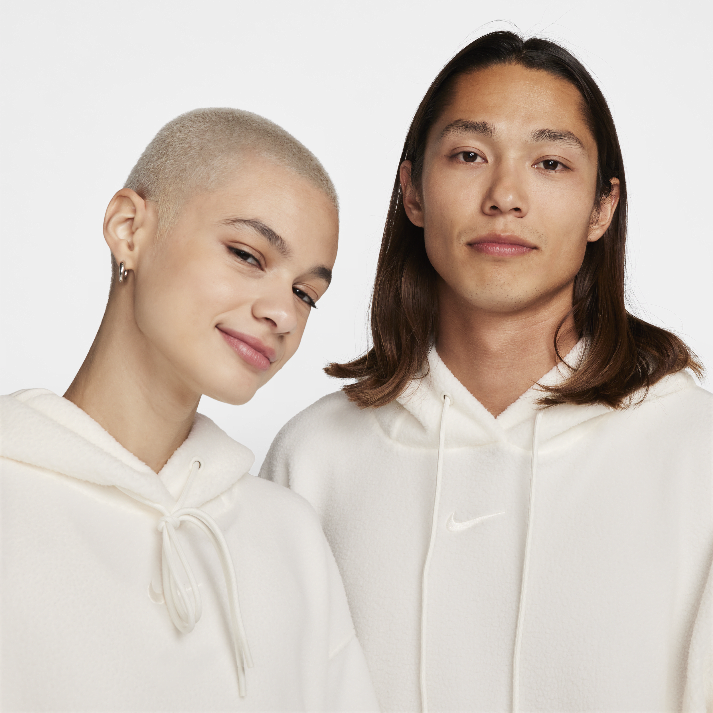 Nike Sportswear Plush oversized hoodie voor dames Wit