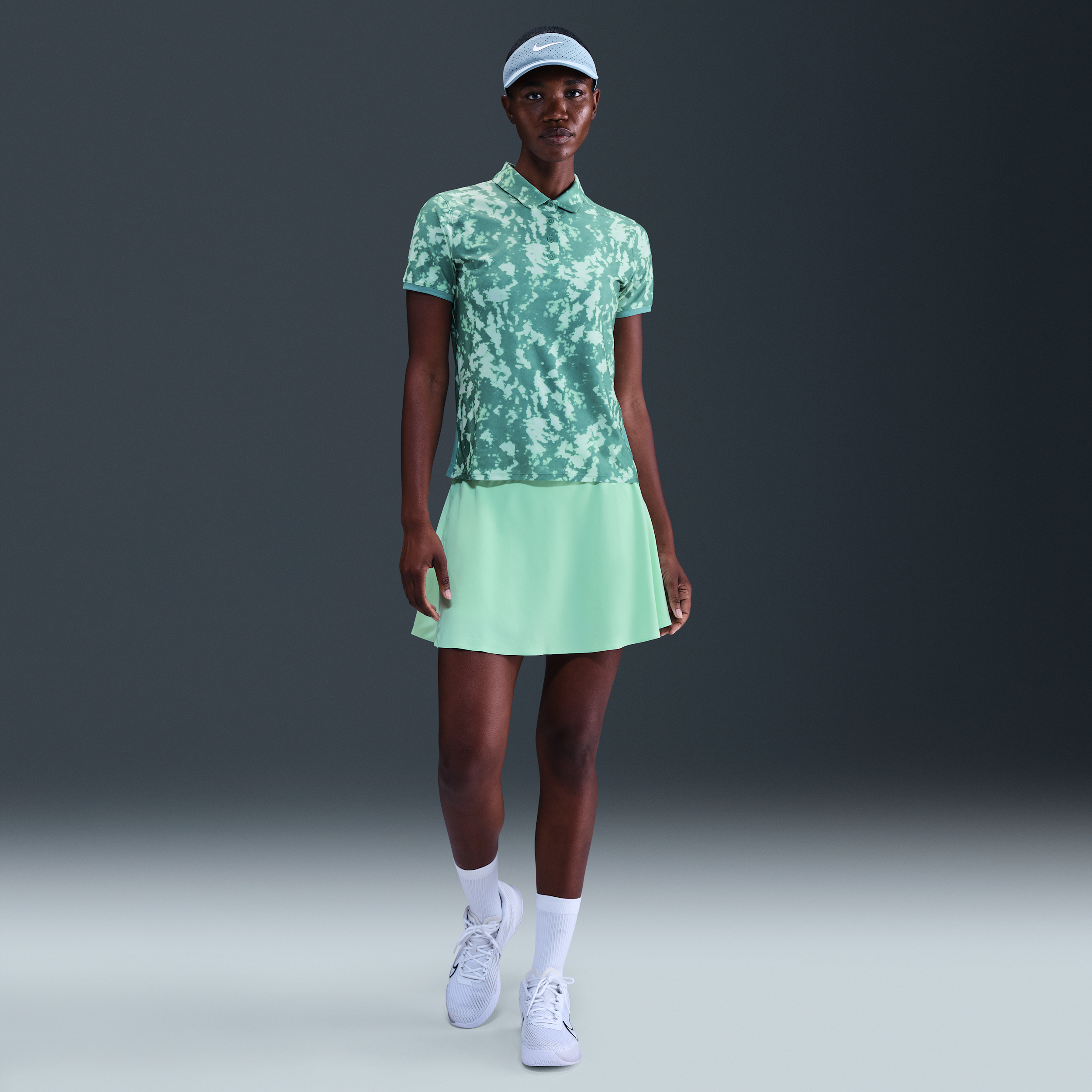 Thumbnail - NikeCourt Advantage Dri-FIT-Tennisrock (Damen) - Grün