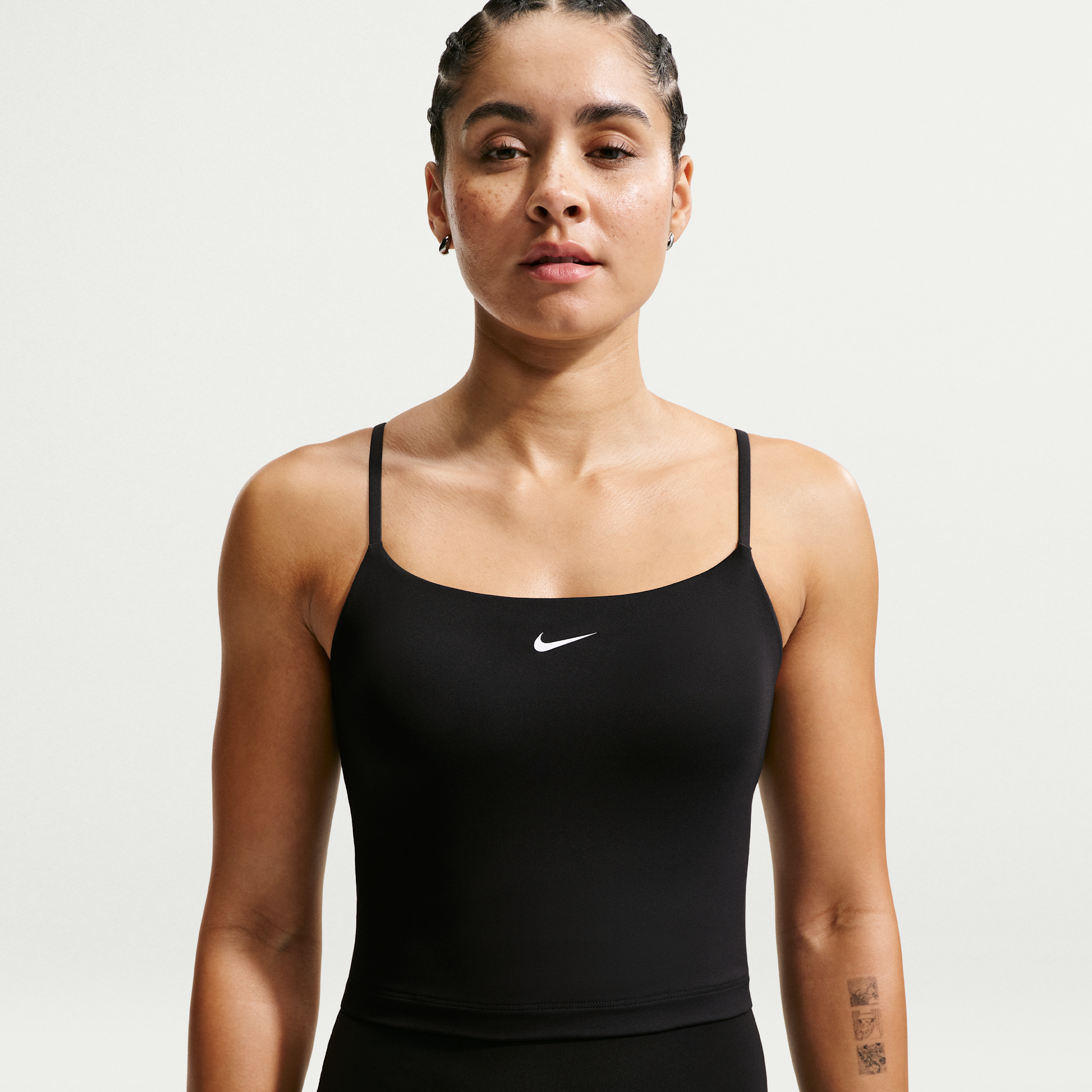 Canotta con bra imbottito regolabile a sostegno medio Nike One – Donna - Nero