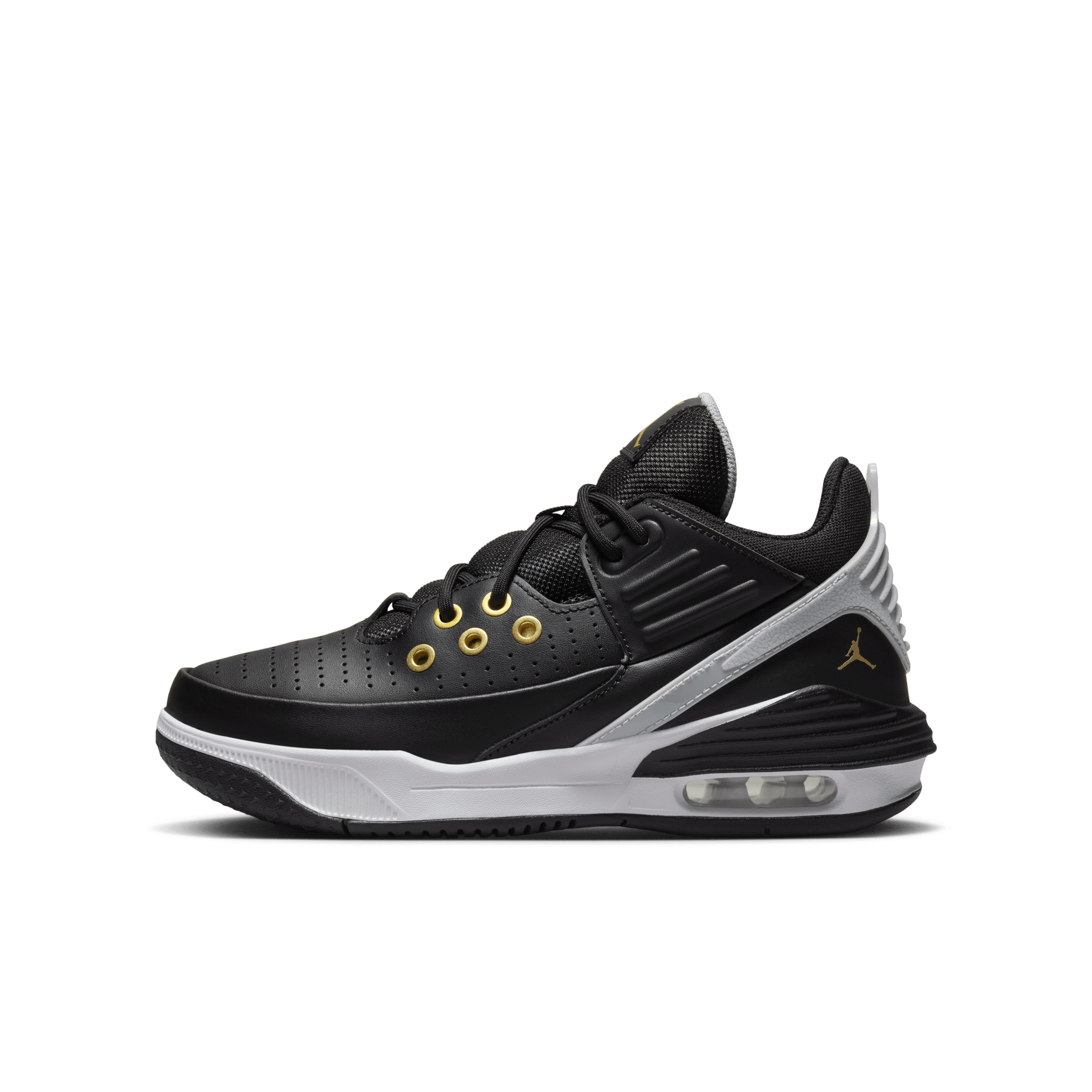 Jordan Nike Max Aura 5 Zwart Basketbalschoenen Kinderen