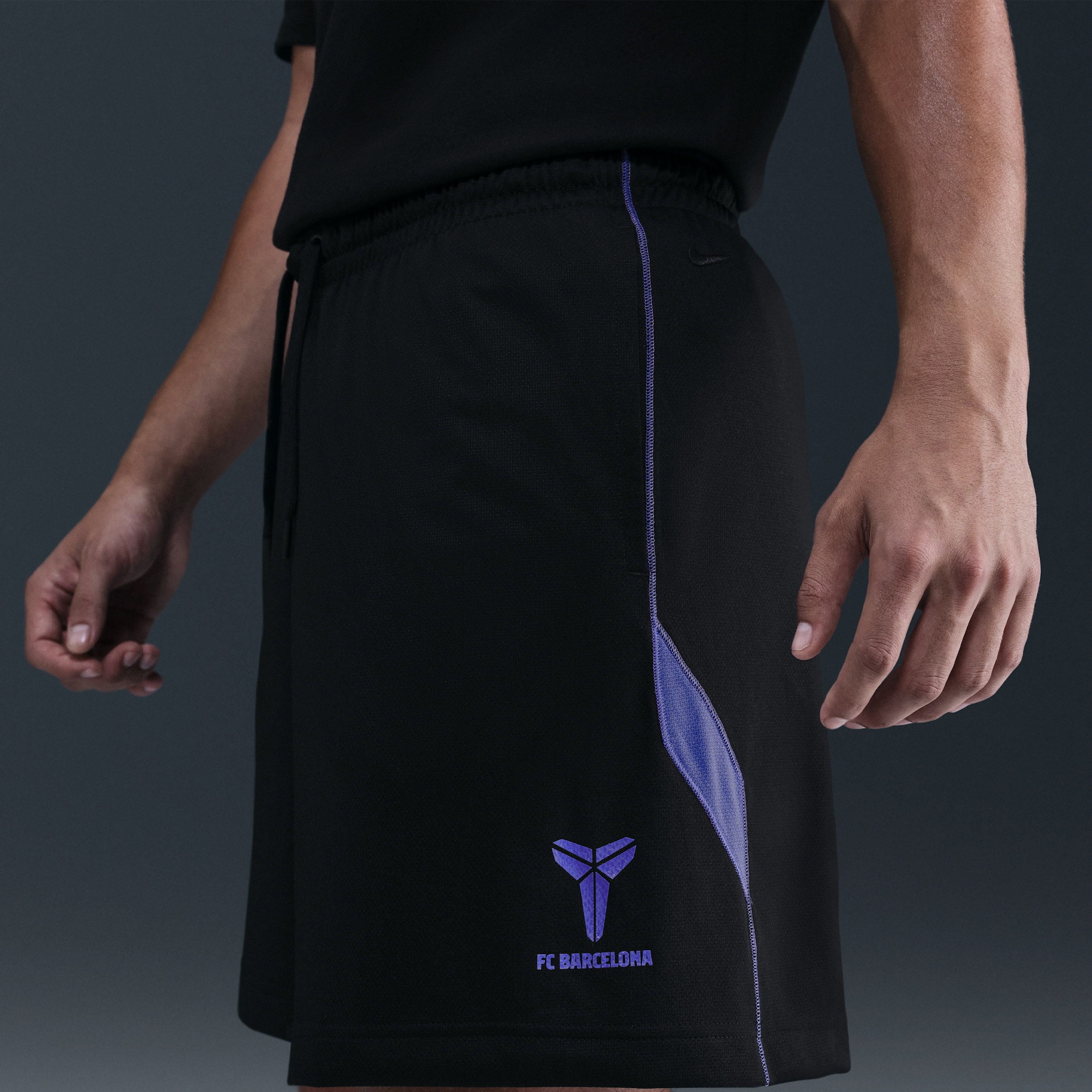 Thumbnail - FC Barcelona Away Kobe Dri-FIT Fußball-Shorts (ca. 15 cm) - Schwarz