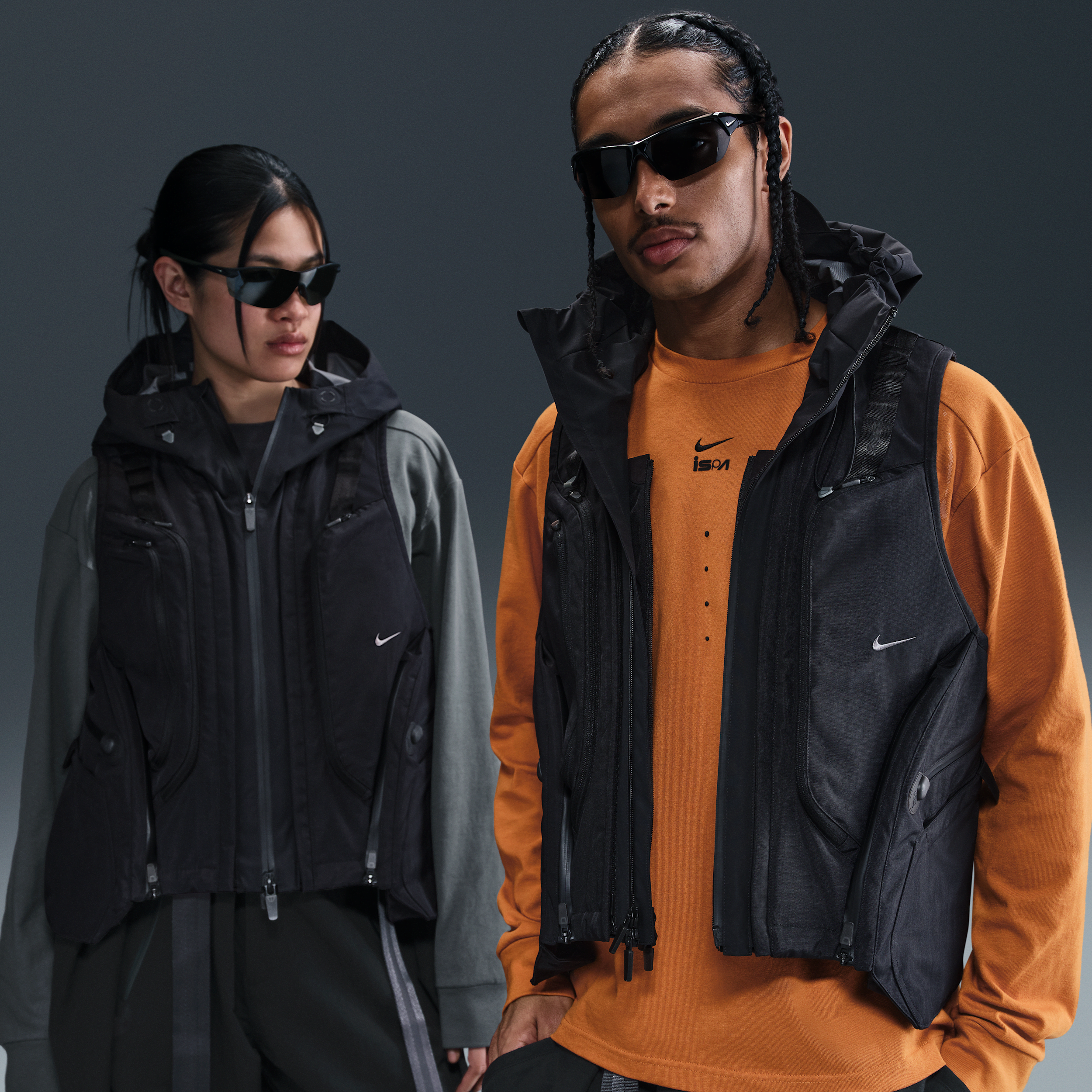 Nike ISPA modulaire bodywarmer Zwart