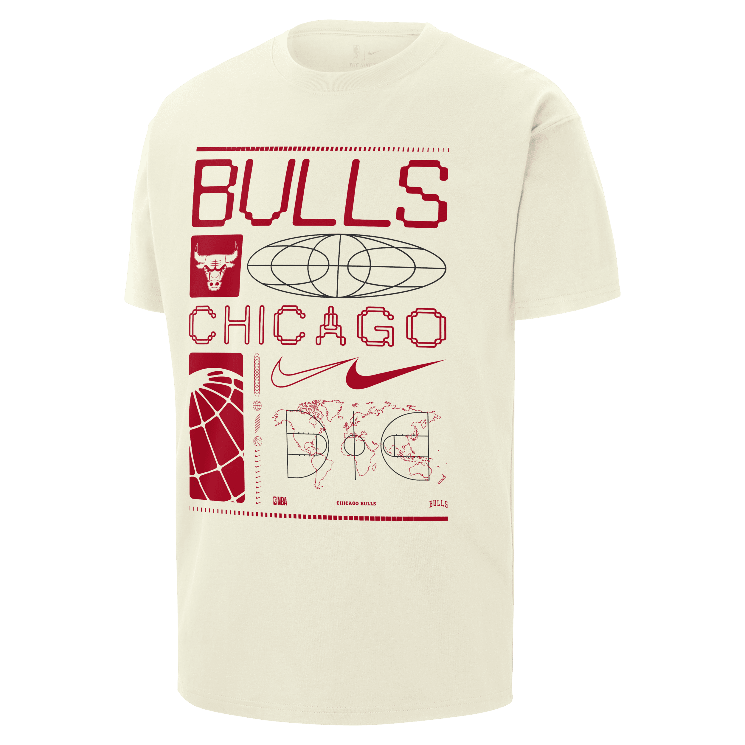 Nike Chicago Bulls Max90 NBA T-shirt voor heren Wit