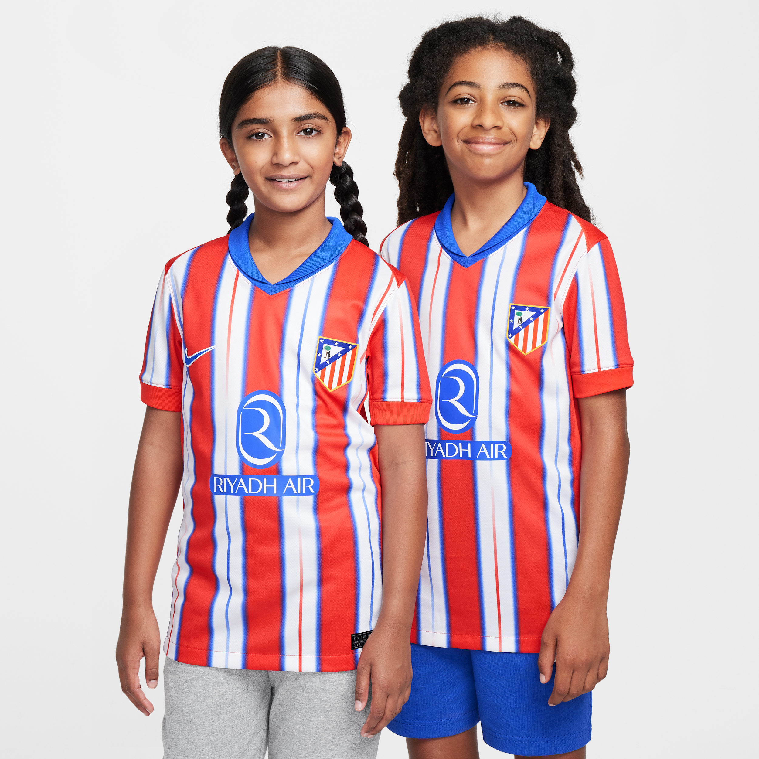 Club Atlético de Madrid 2024/25 Stadium Home Nike Dri-FIT Replica-fodboldtrøje til større børn - blå