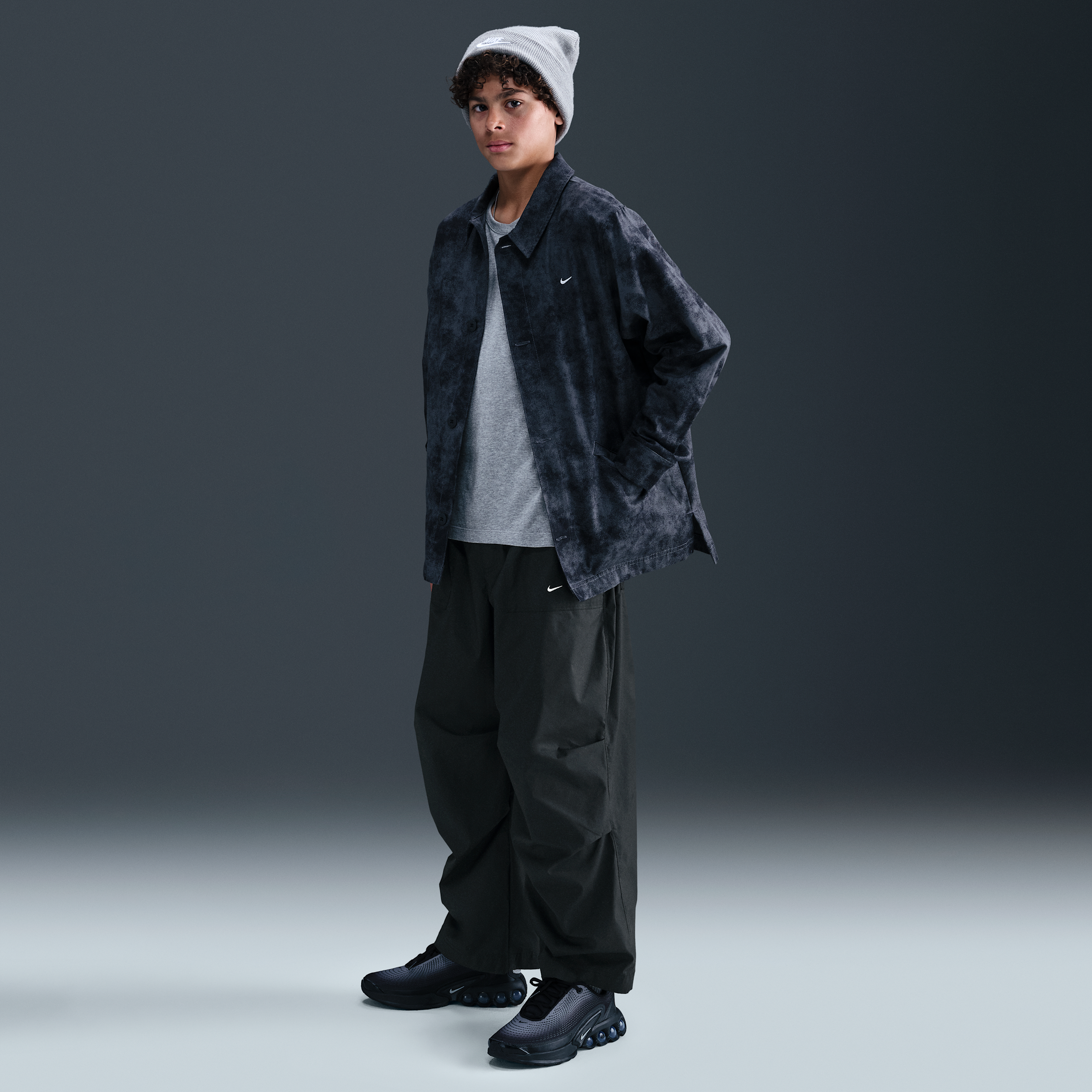 Nike Sportswear Metro Ground Older Kids (Boys) Trousers - Black - Cotton/Nylon/Elastane