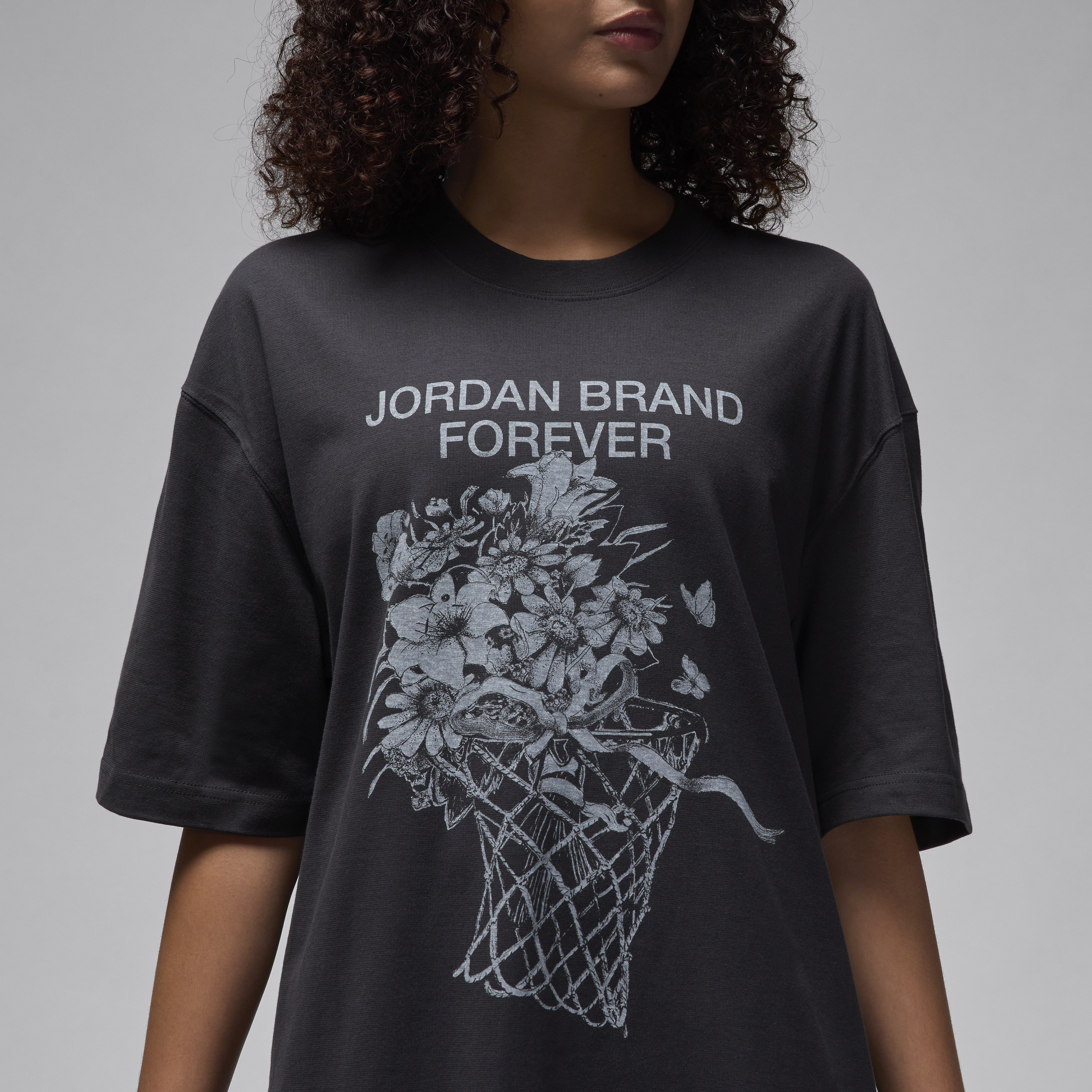 T-shirt à motif oversize Jordan pour femme - Noir