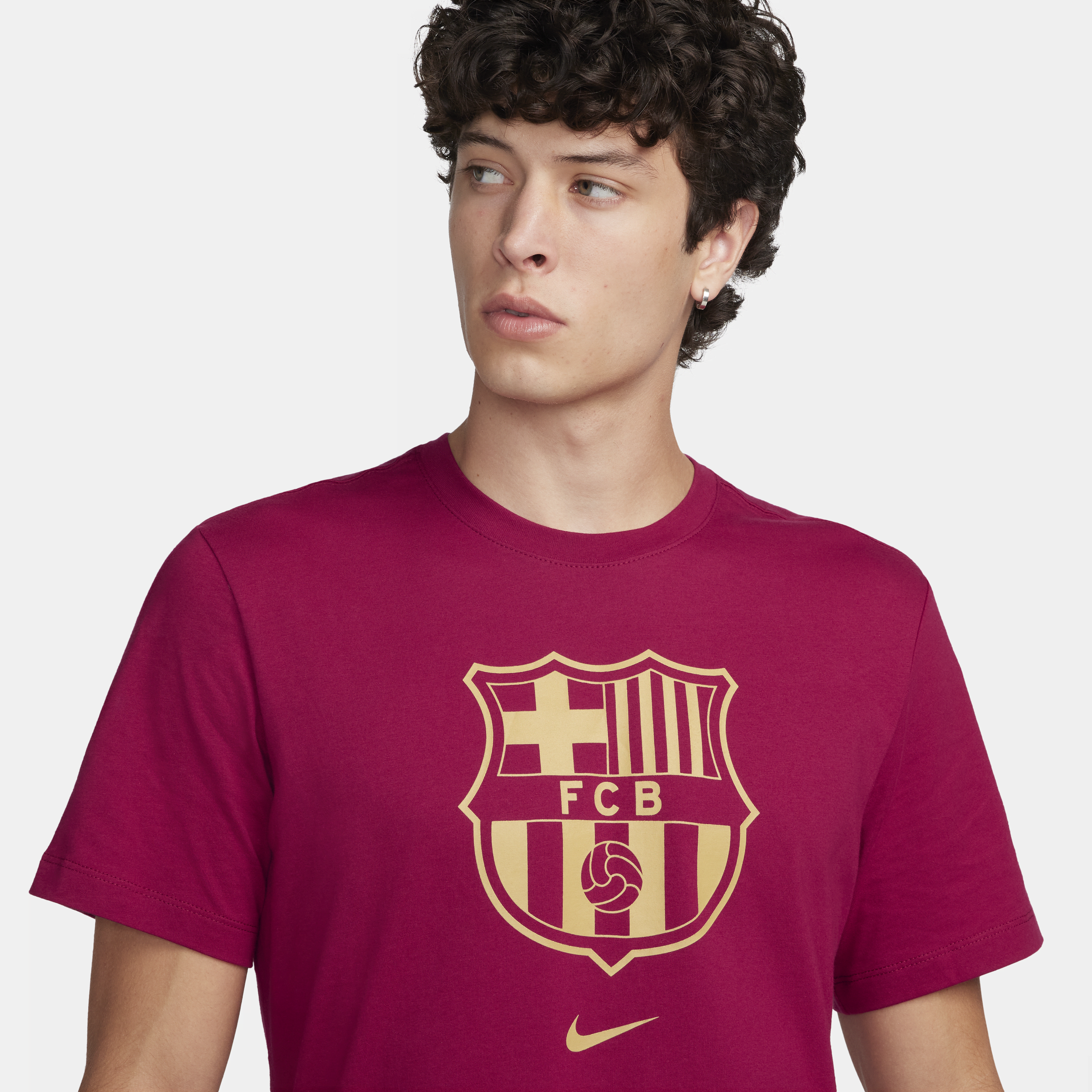 Nike FC Barcelona Crest Voetbalshirt voor heren Rood