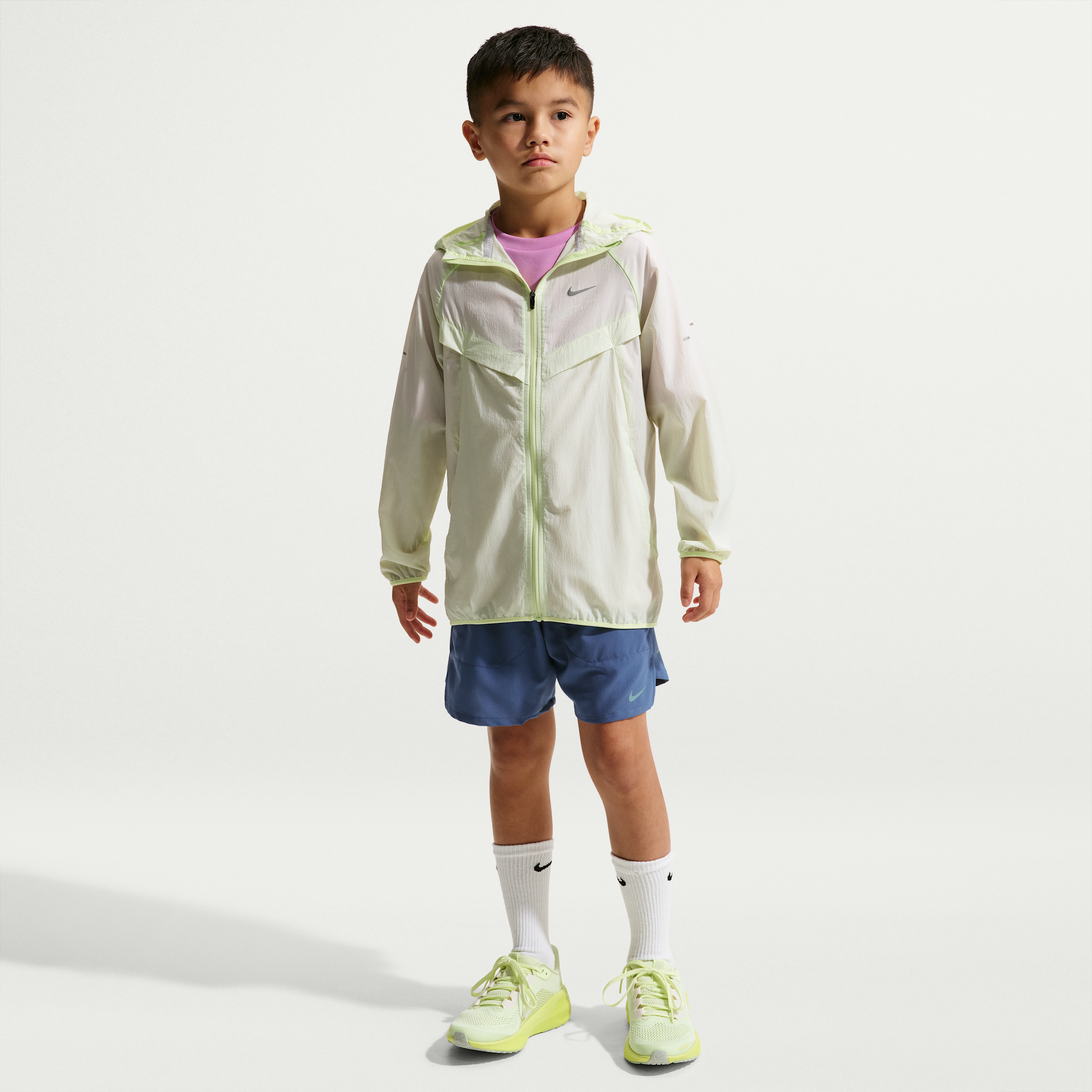 Nike Stride Older Kids Dri-FIT Training Shorts - Blue - Polyester