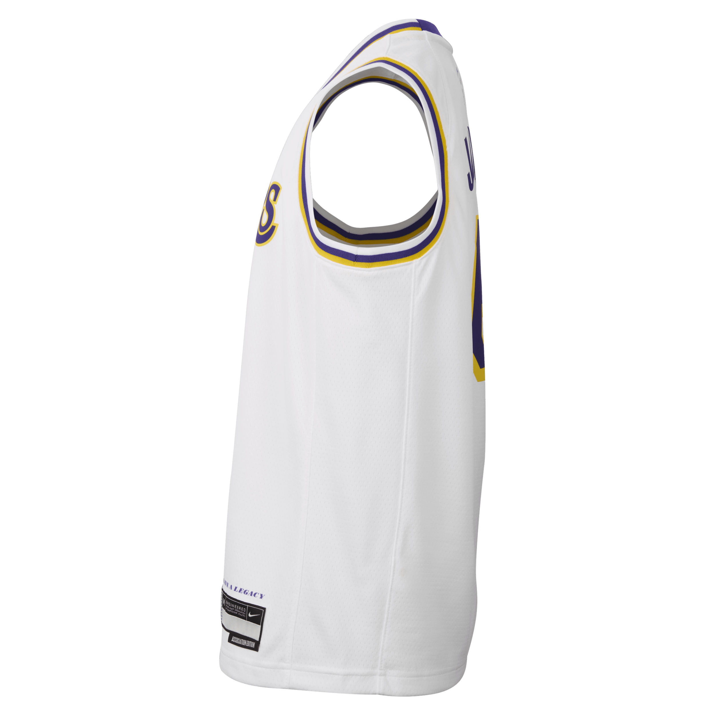 Nike Lebron James Los Angeles Lakers Association Edition 2022 23 Swingman NBA-jersey met Dri-FIT voor kids Wit