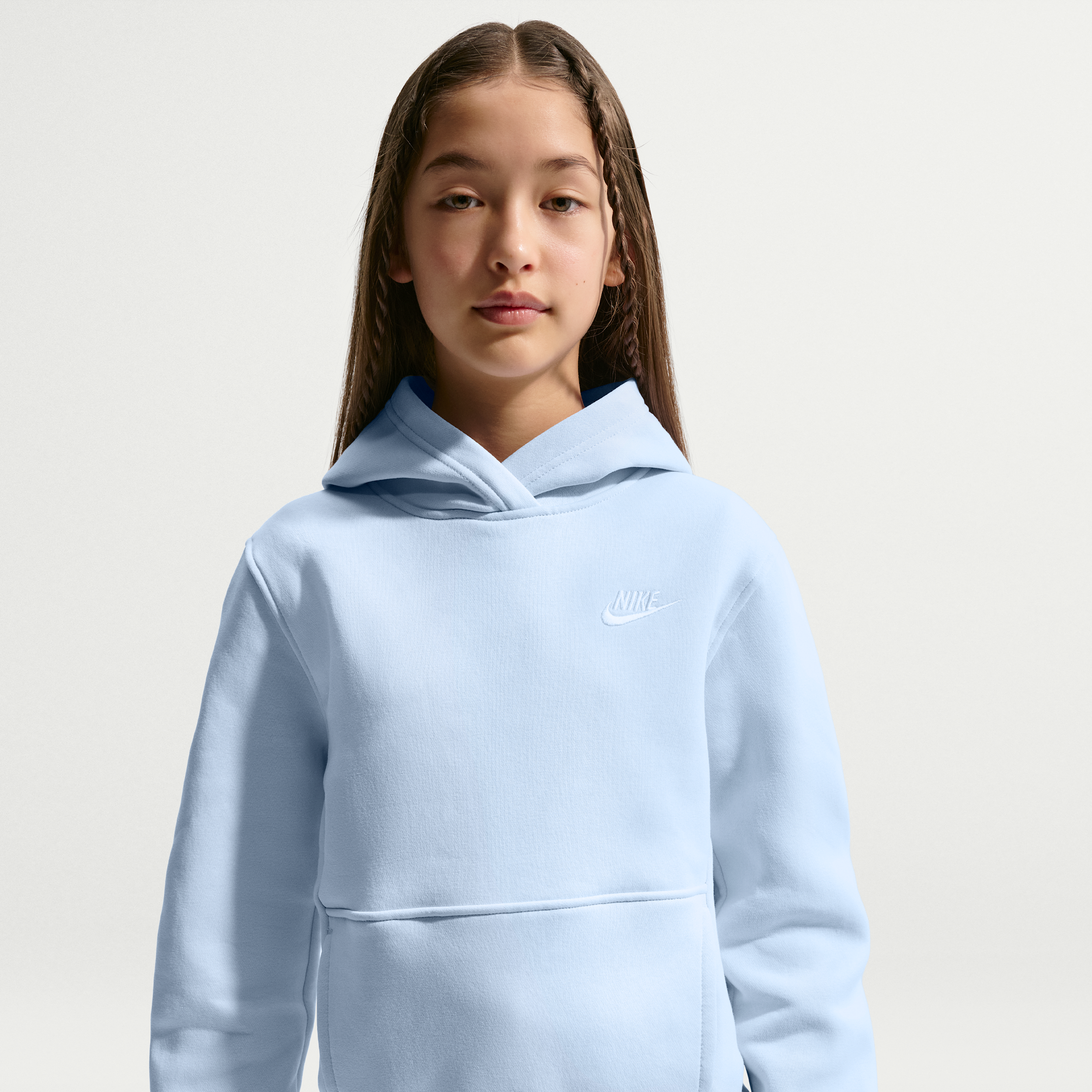 Felpa pullover con cappuccio Nike Club Fleece - Ragazzi - Blu