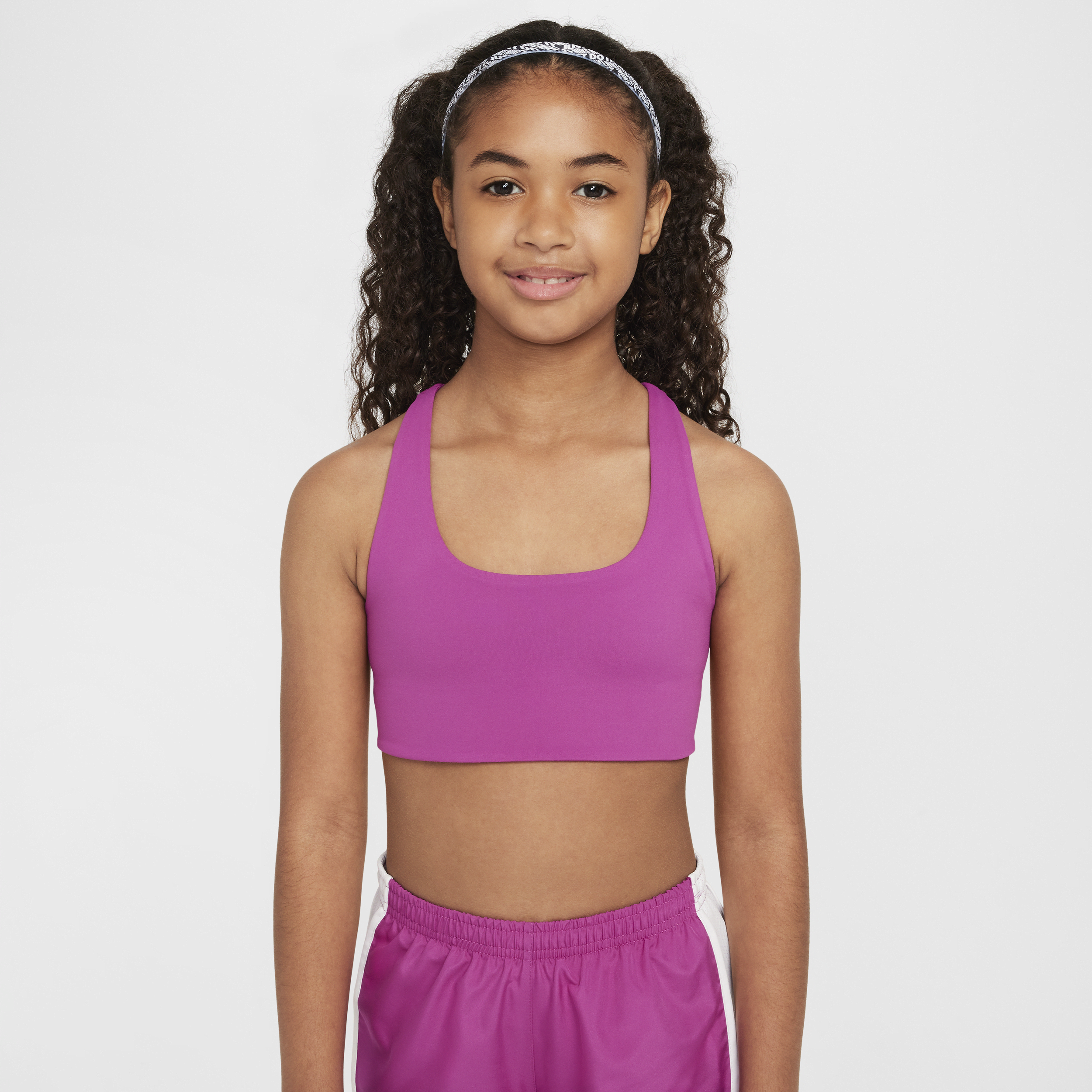 Brassière de sport longue Nike One pour ado (fille) - Pourpre