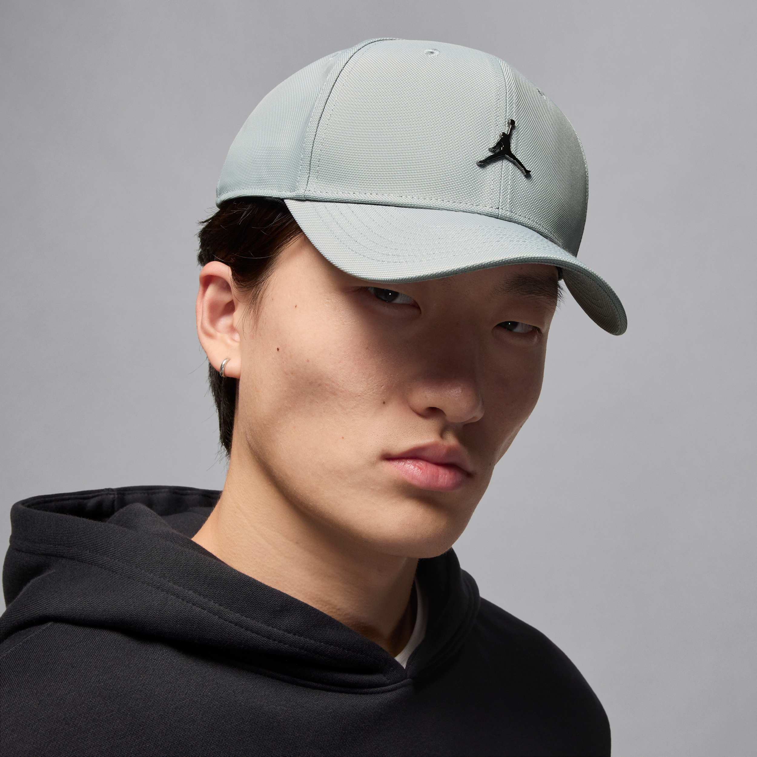 Thumbnail - Jordan Rise strukturierte Cap mit Jumpman aus Metall - Grau