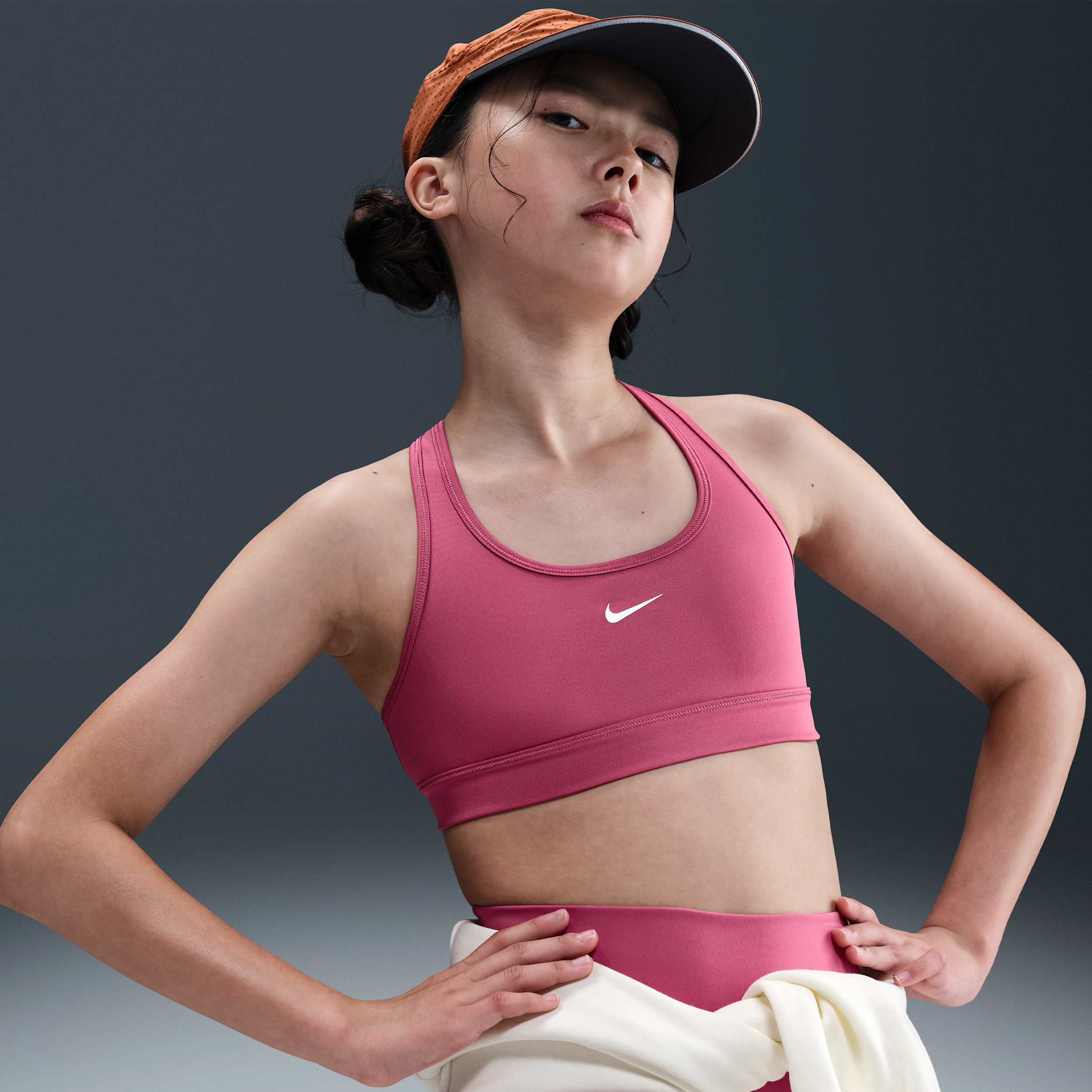 Nike Swoosh sport-bh voor meisjes - Paars