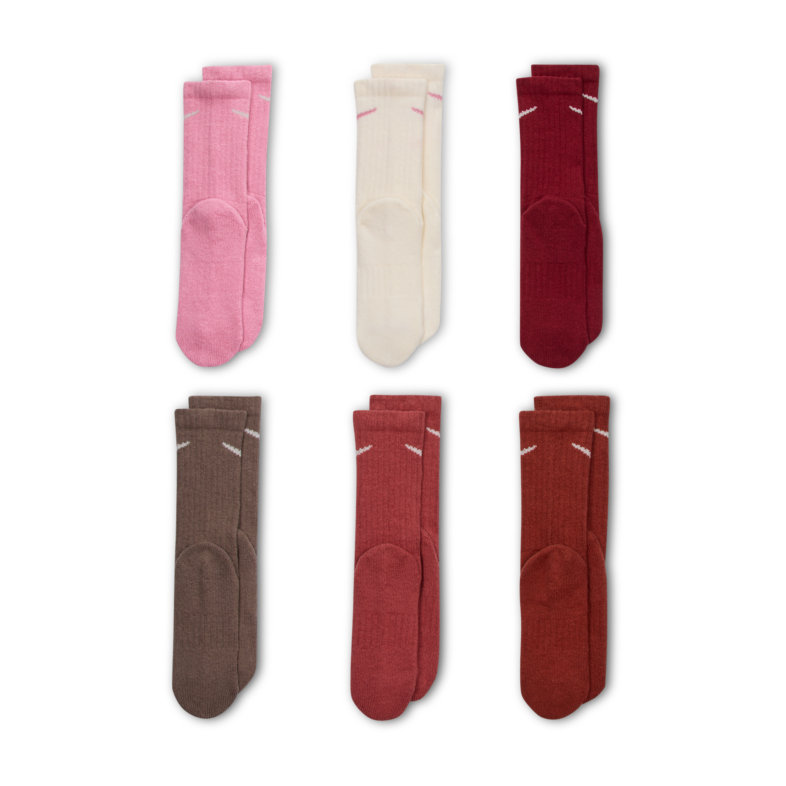 Thumbnail - Nike Dri-FIT Performance Basics Crew-Socken (jüngere Kinder, 6 Paar) - Pink