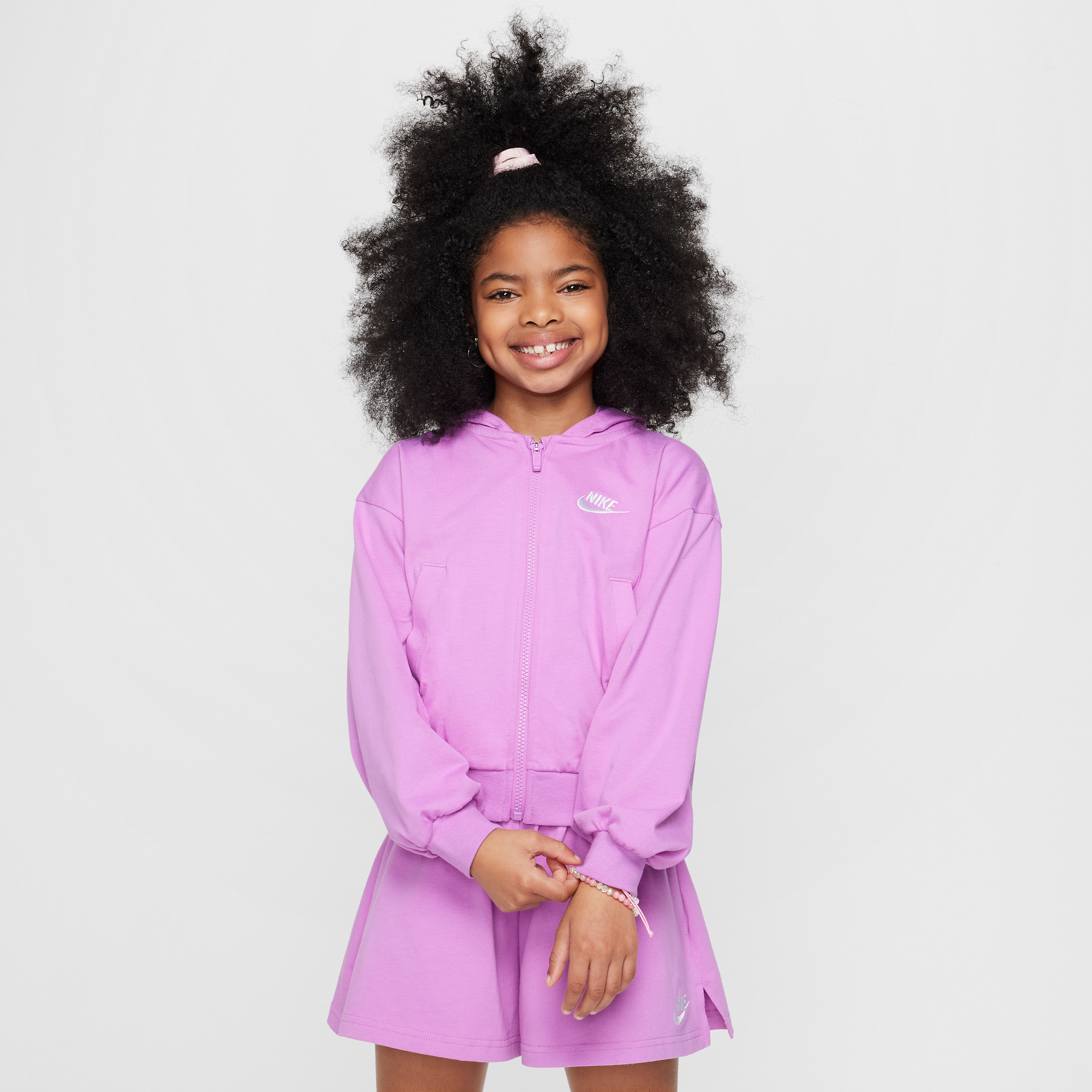 Nike Sportswear Hoodie met rits voor meisjes - Paars