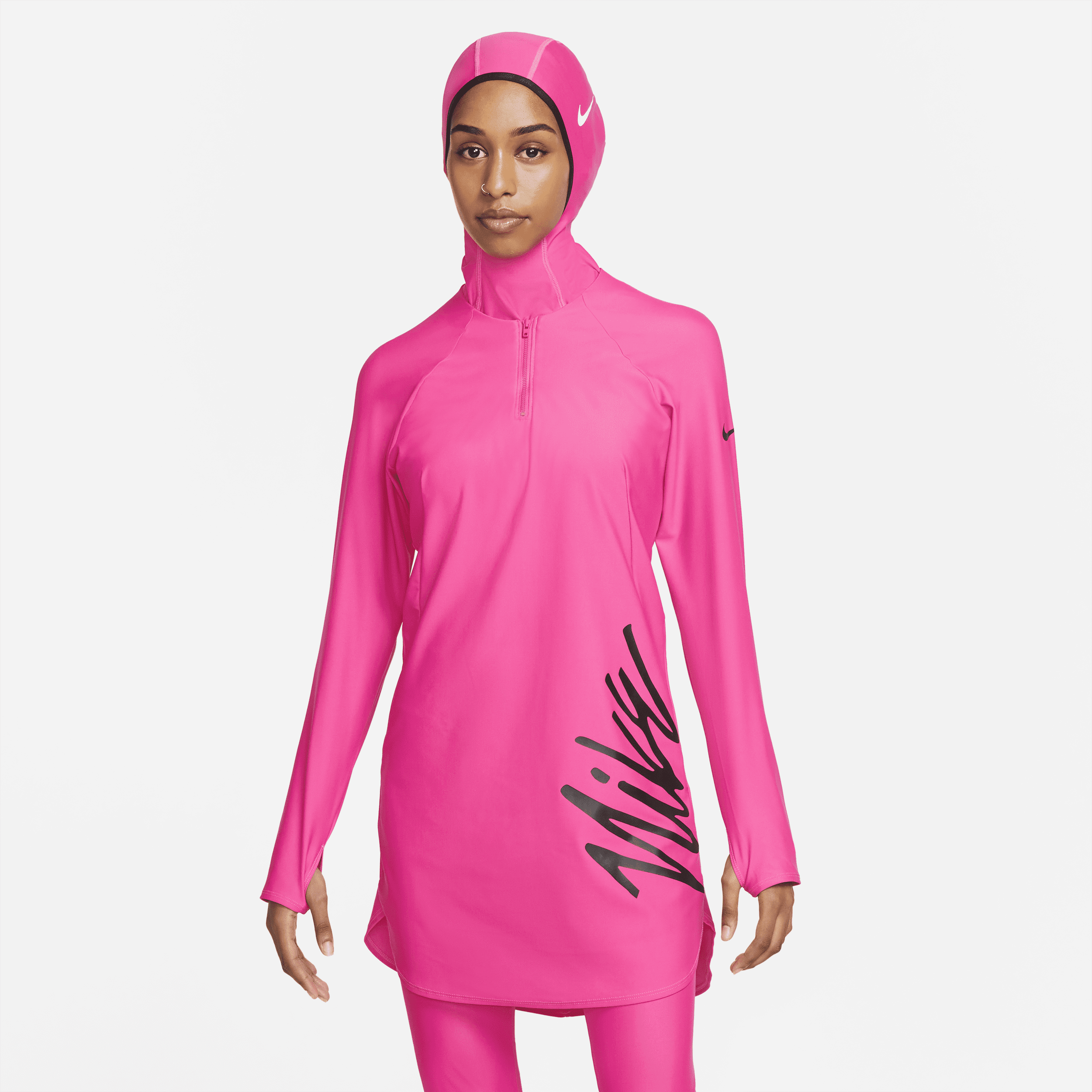 Tunique de bain intégrale Nike Victory Logo pour Femme - Rose