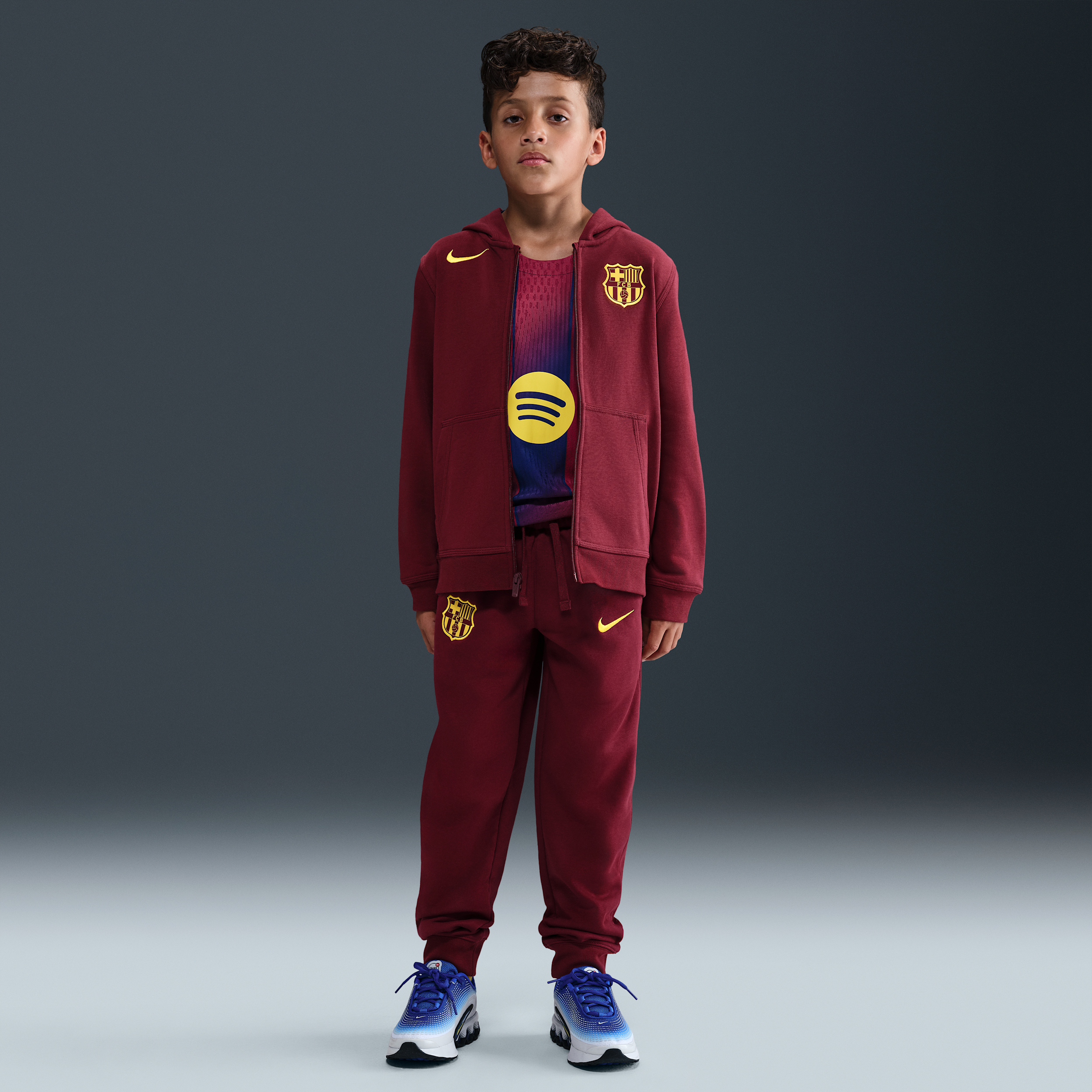 F.C. Barcelona Club Fourth Older Kids (Boys) Nike Football Joggers - Red - Cotton/Polyester