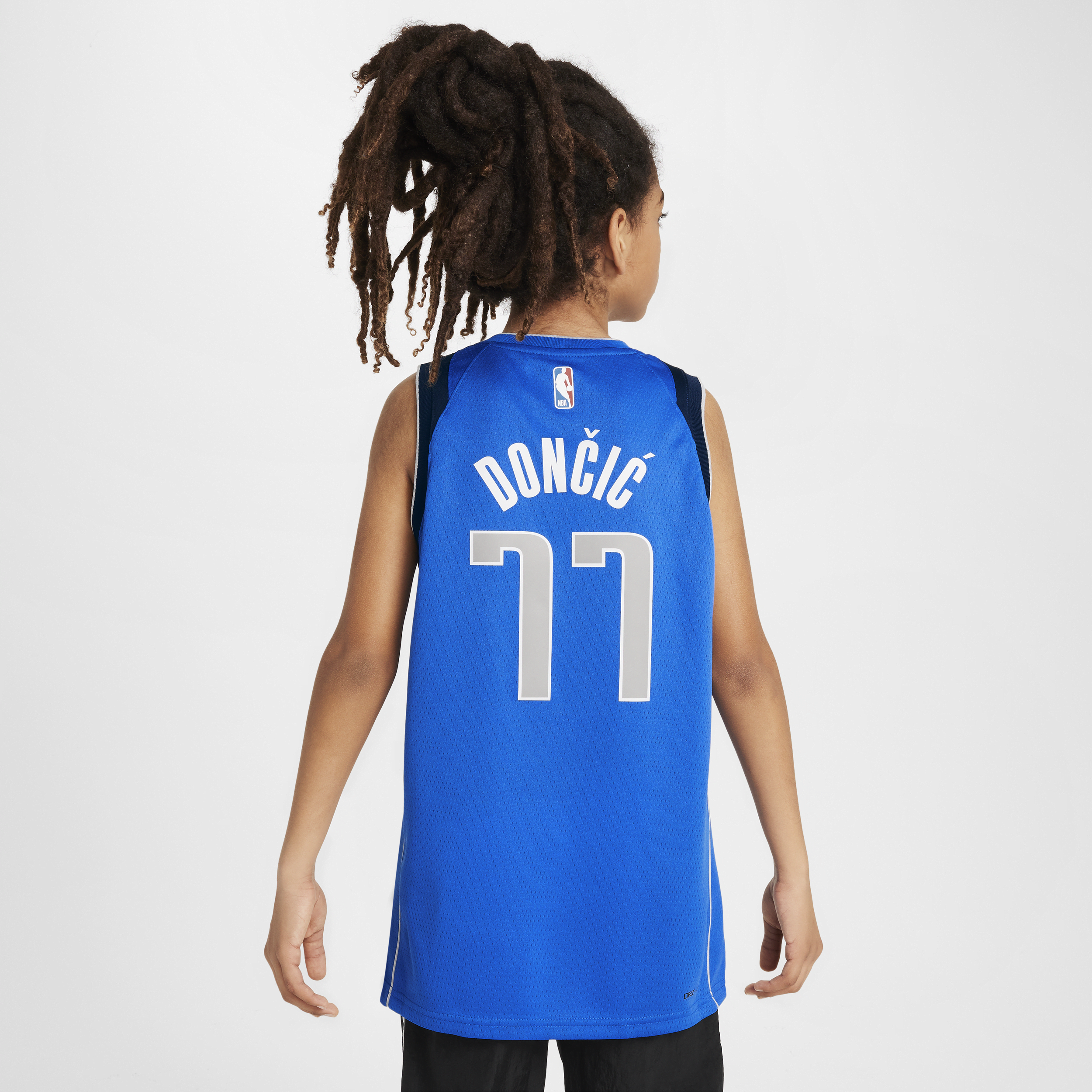 Nike Dallas Mavericks 2023 24 Icon Edition Swingman NBA-jersey voor kids Blauw
